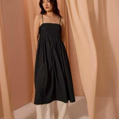 Chalita Pintuck Camisole Trapeze Midaxi Dress