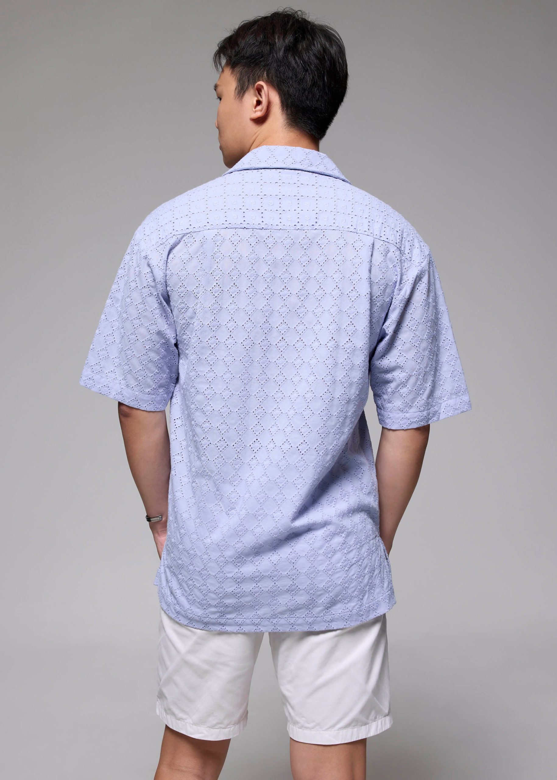 Men's Broderie Relaxed Collared Shirt - Image 10