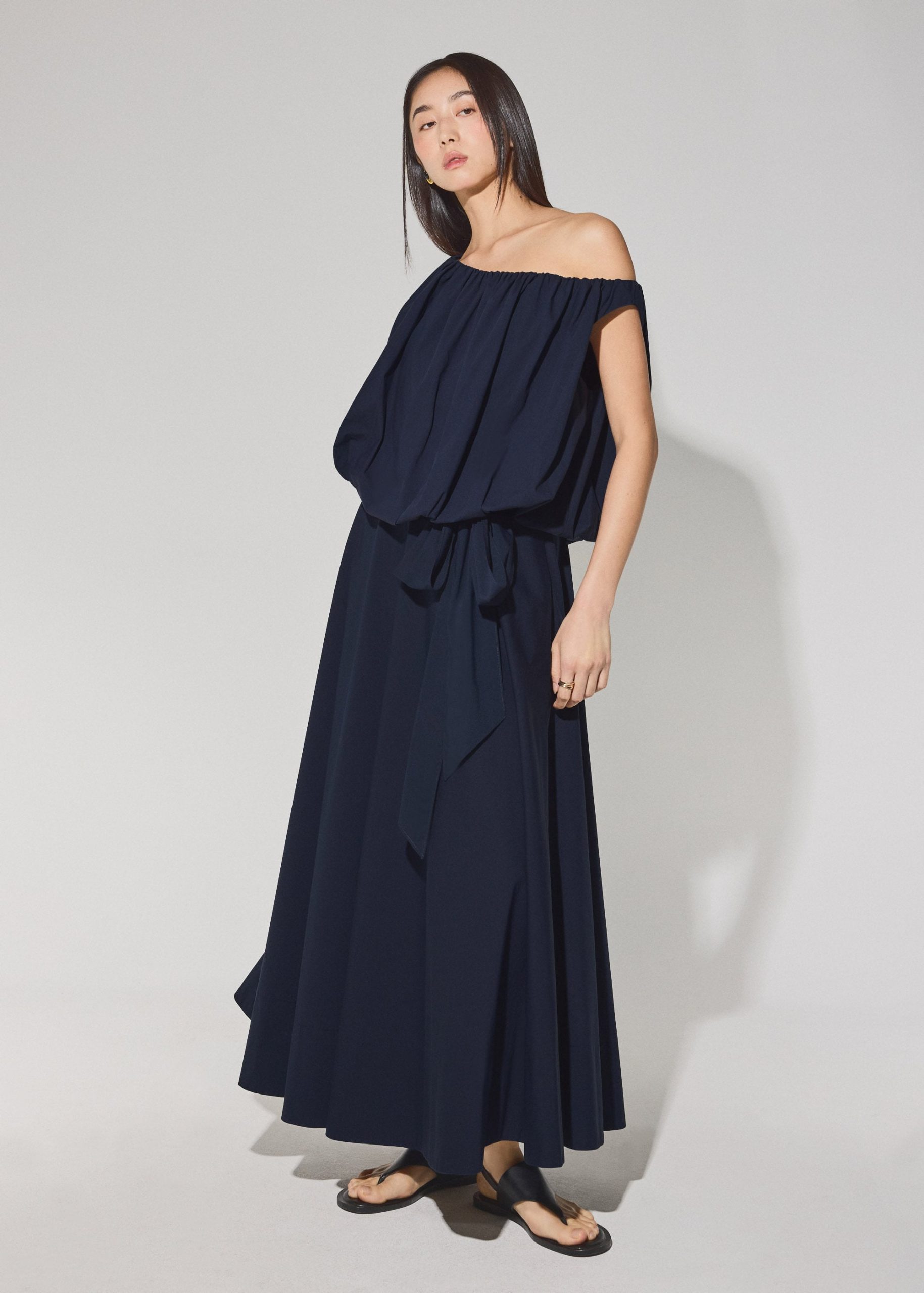 Multi-way Cotton Bubble Hem Top - Image 11