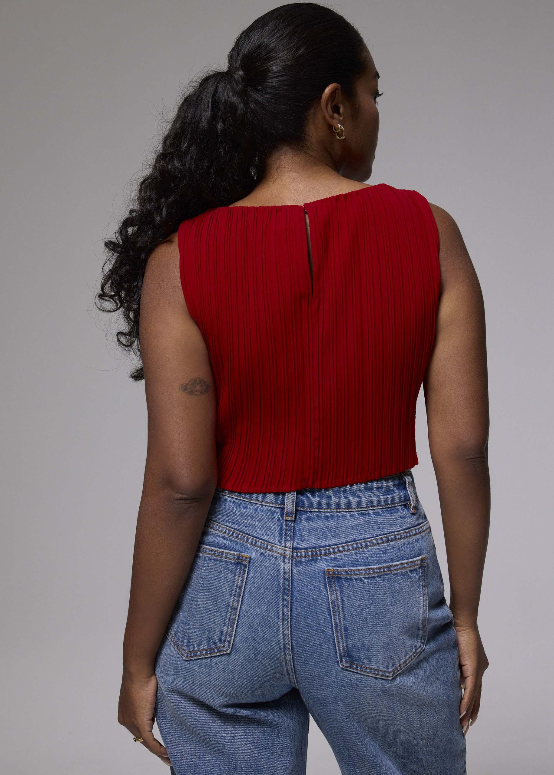 Dez Pleated Boat Neck Crop Top - Image 26