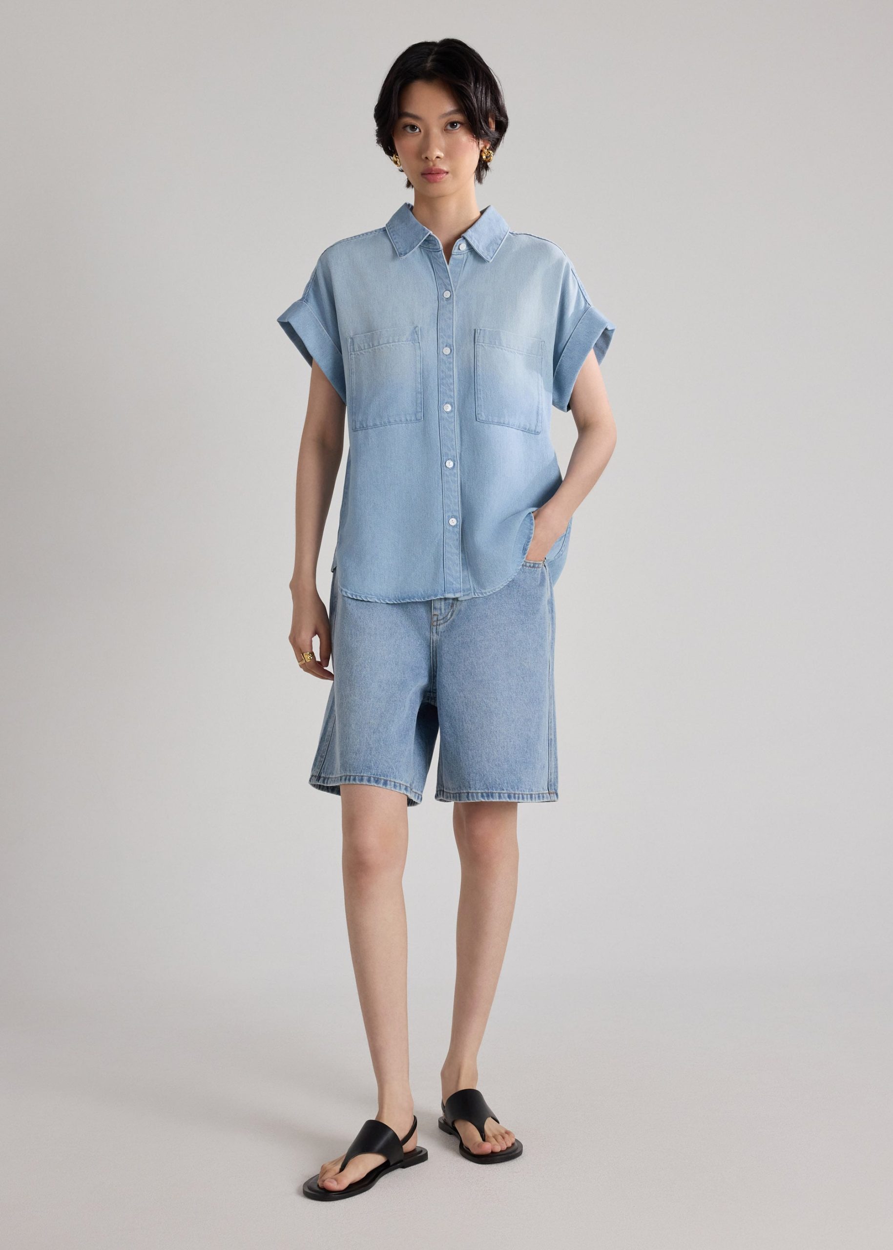 Winnie Lyocell Chambray Relaxed Shirt