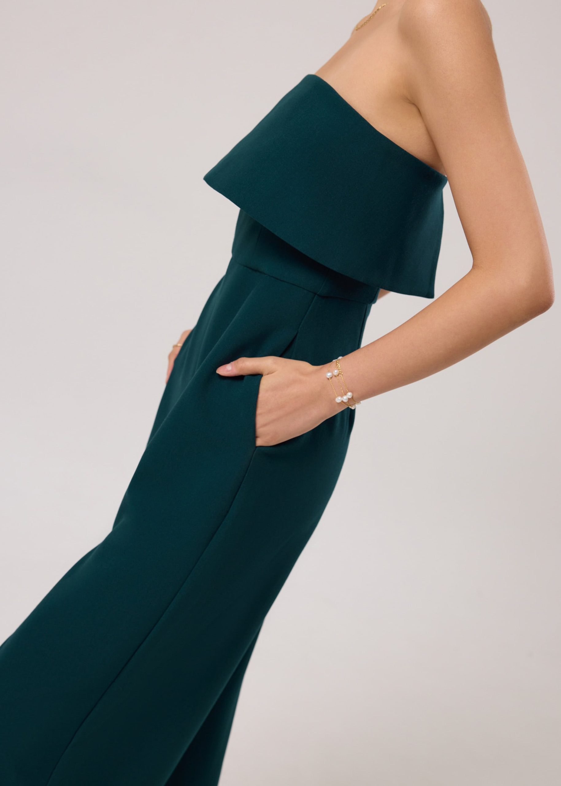 Ponte Tube High Rise Wide Leg Jumpsuit - Image 9