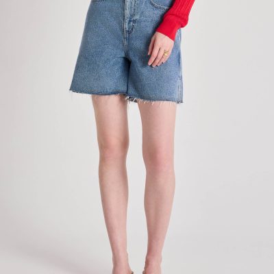Raw Hem Denim Shorts