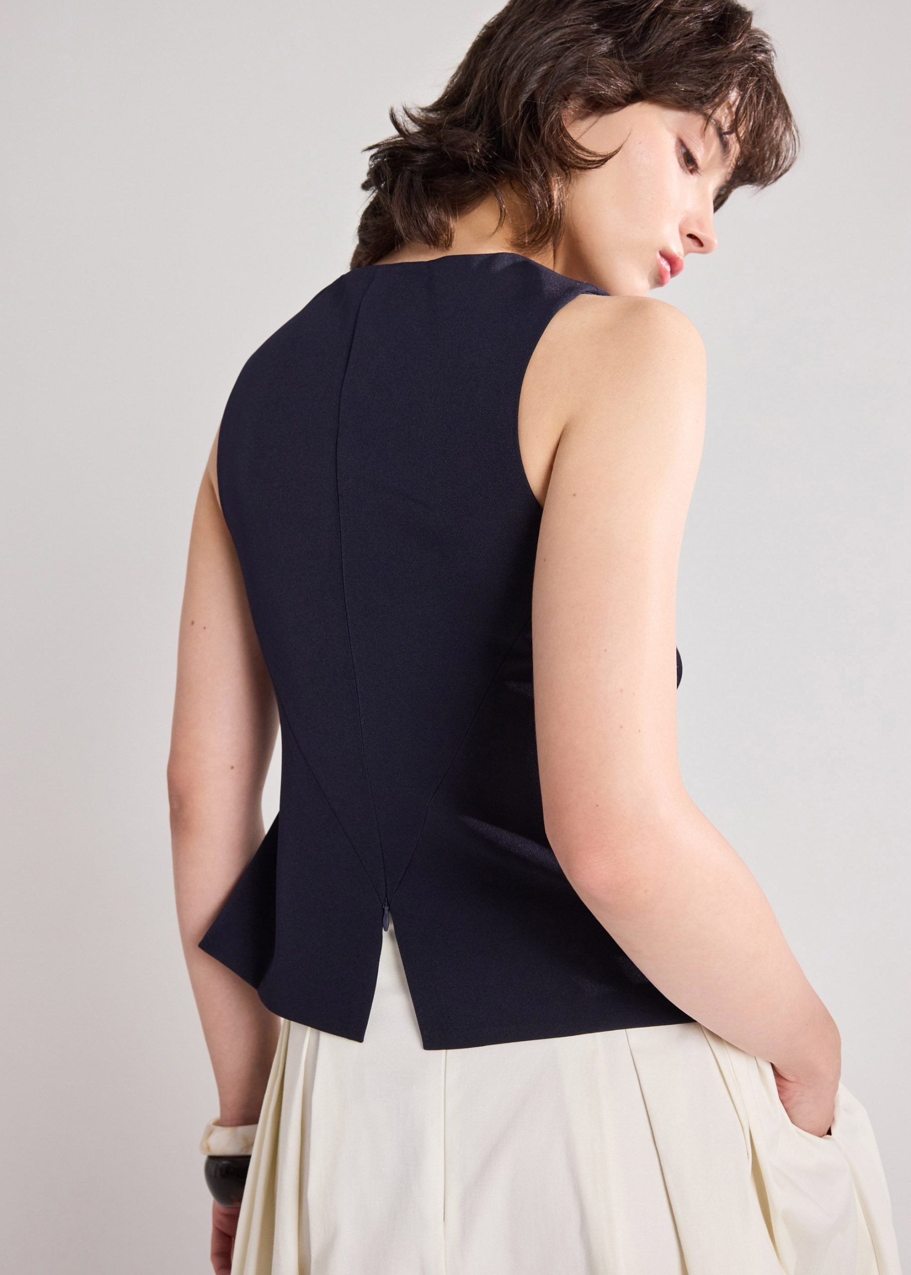 Crepe Draped Pleat Top - Image 18