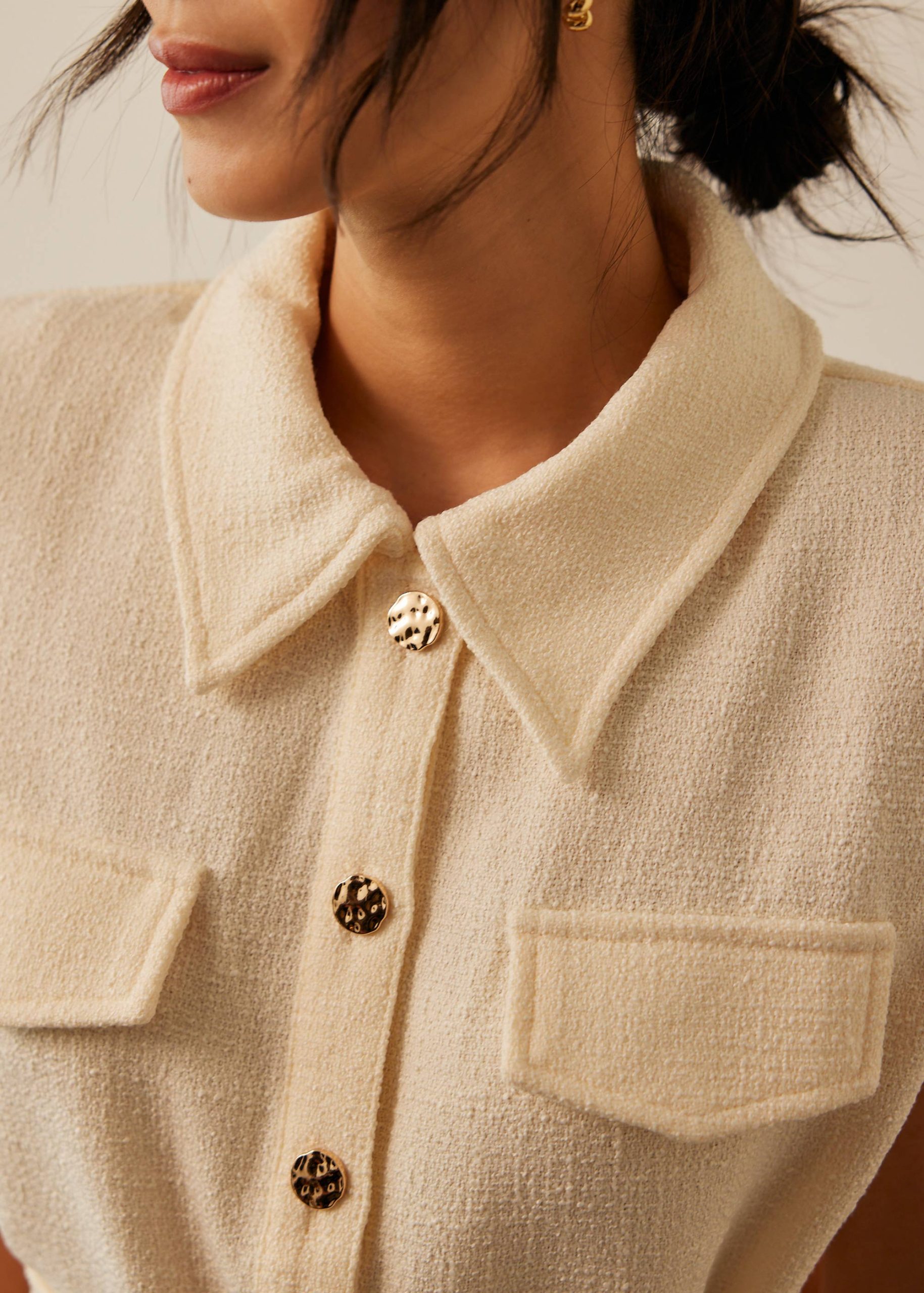 Oversized Belted Tweed Vest - Image 5