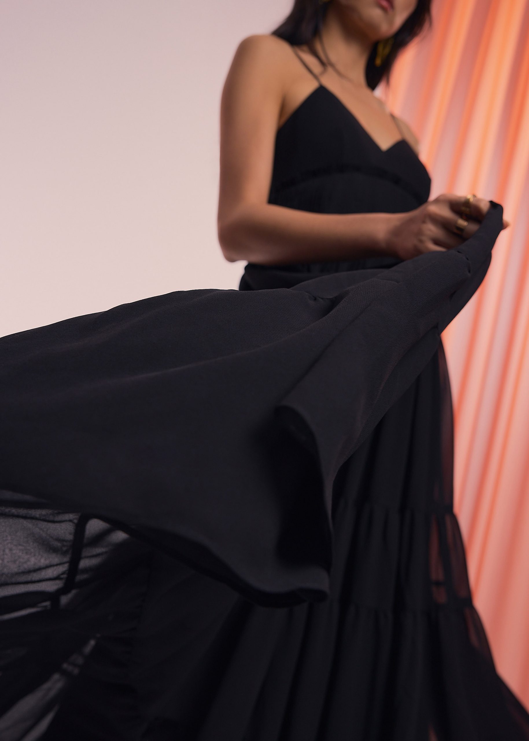 BraFree by LB Sheer Fit & Flare Floor Length Dress - Image 8