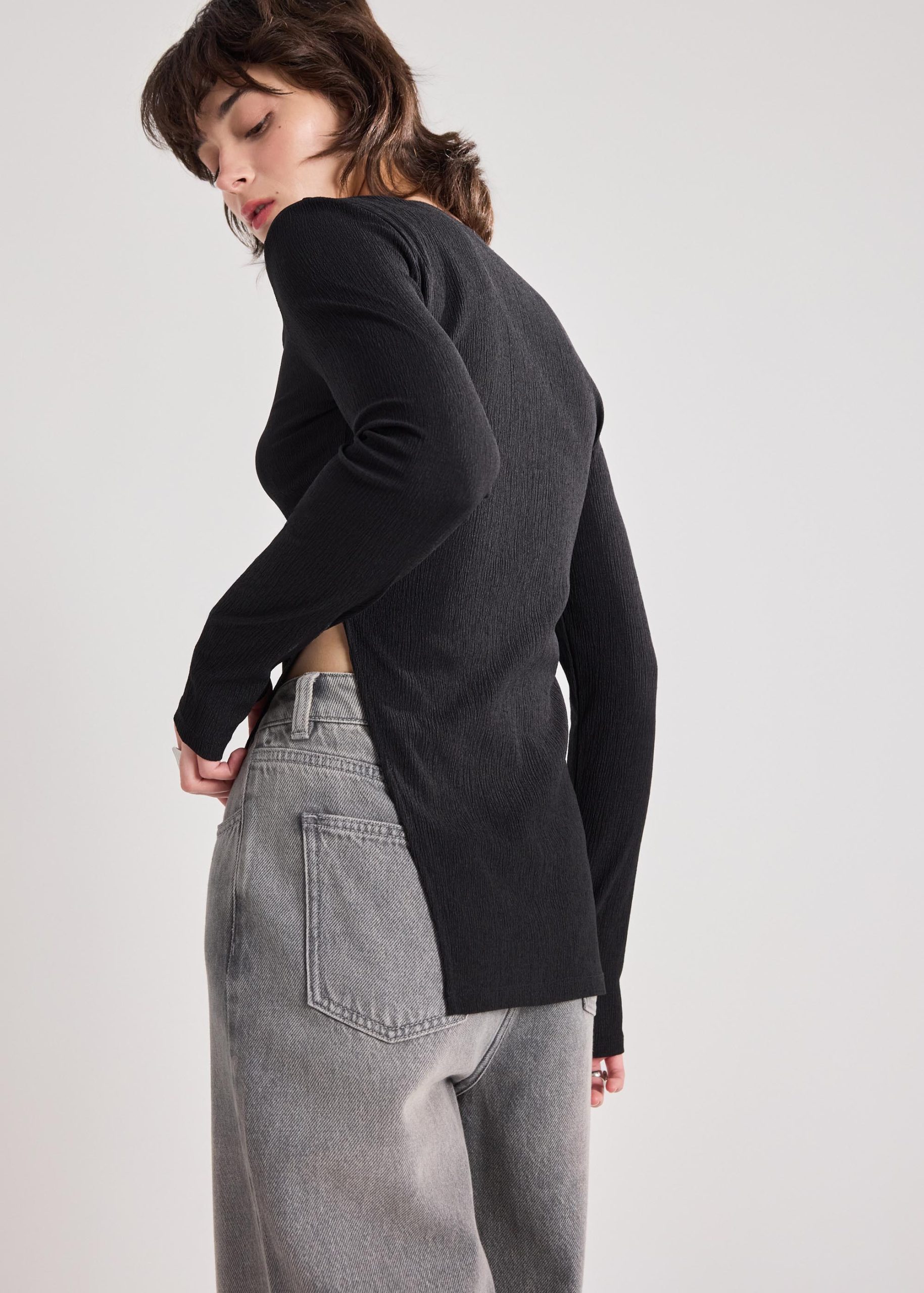 Side Slit Fitted Top - Image 2
