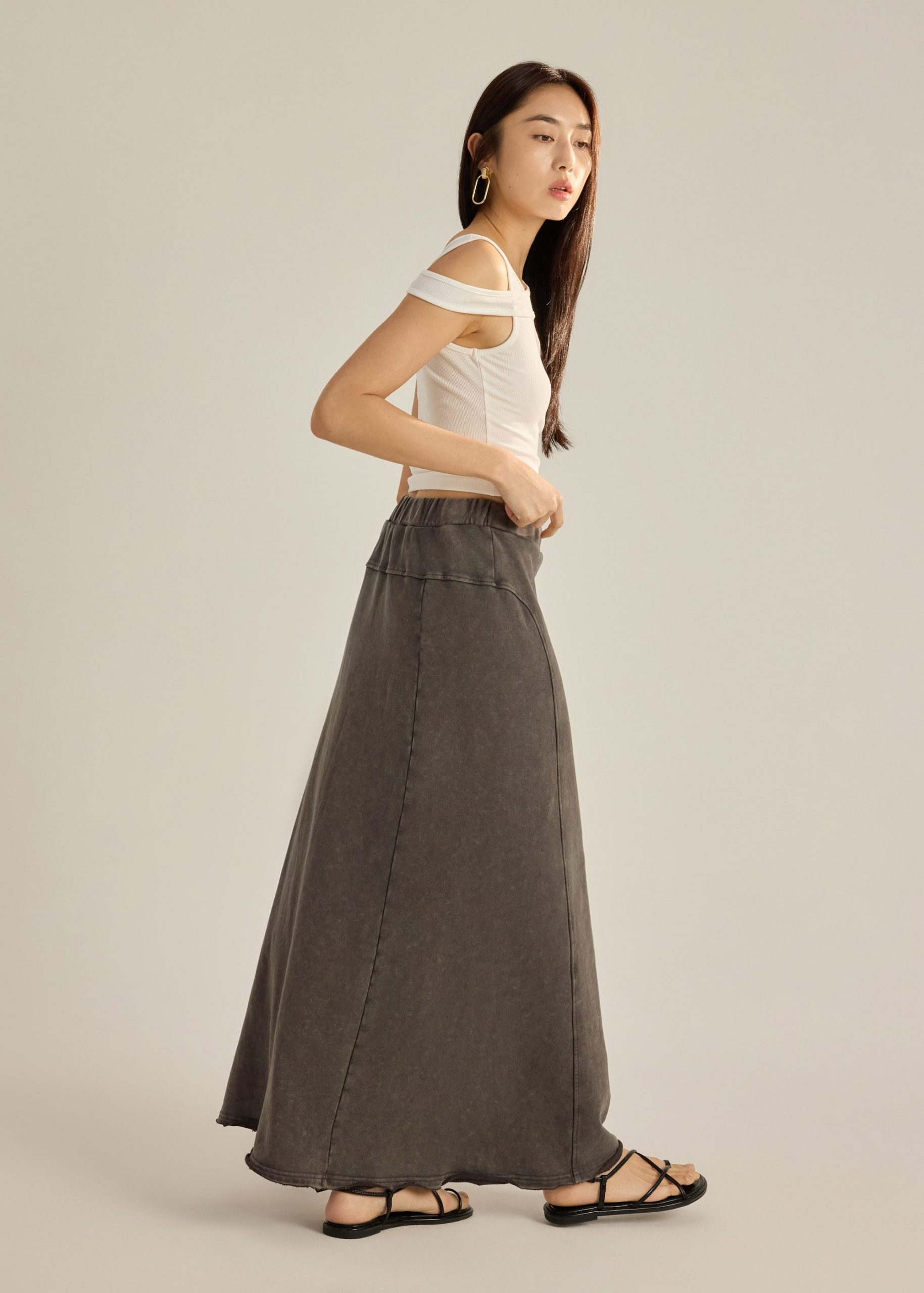 Faded Jersey Maxi Skirt - Image 2