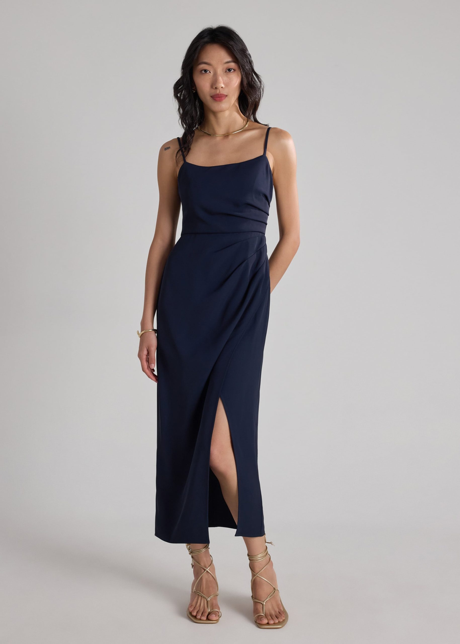 BraFree by LB Crepe Side Pleat Dress - Image 14