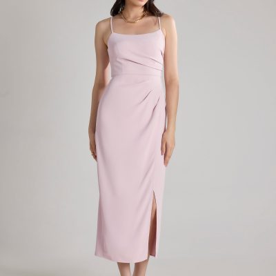 BraFree by LB Crepe Side Pleat Dress