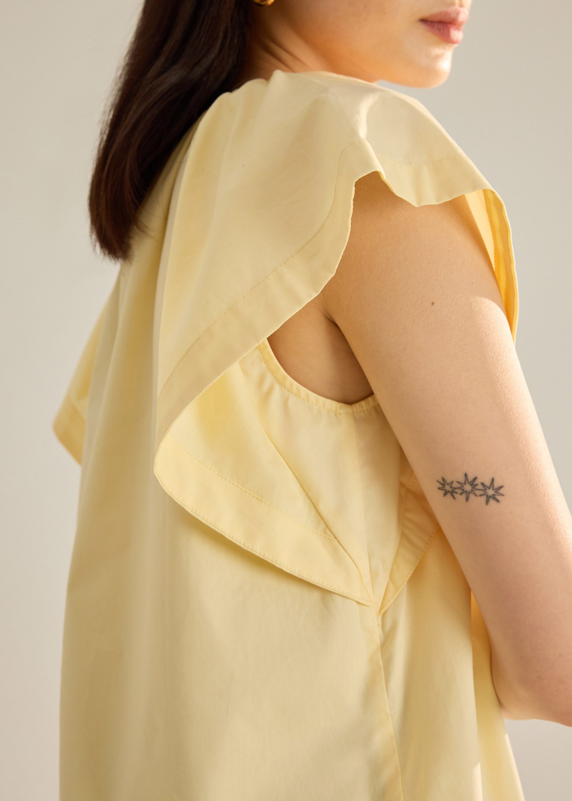 Keiko Cotton Draped Panel Top - Image 14
