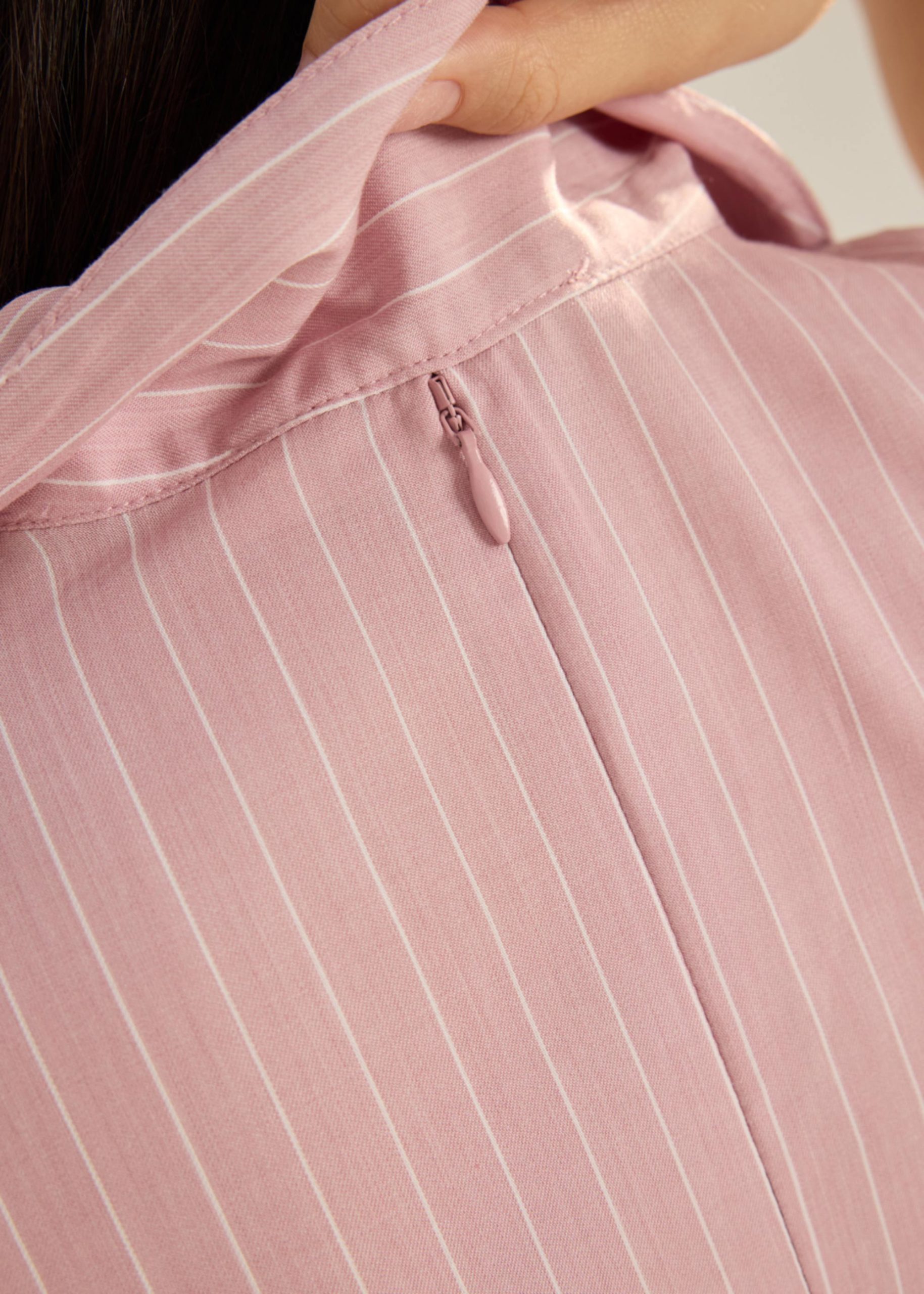 Leela Pinstripe Fit & Flare Dress - Image 6