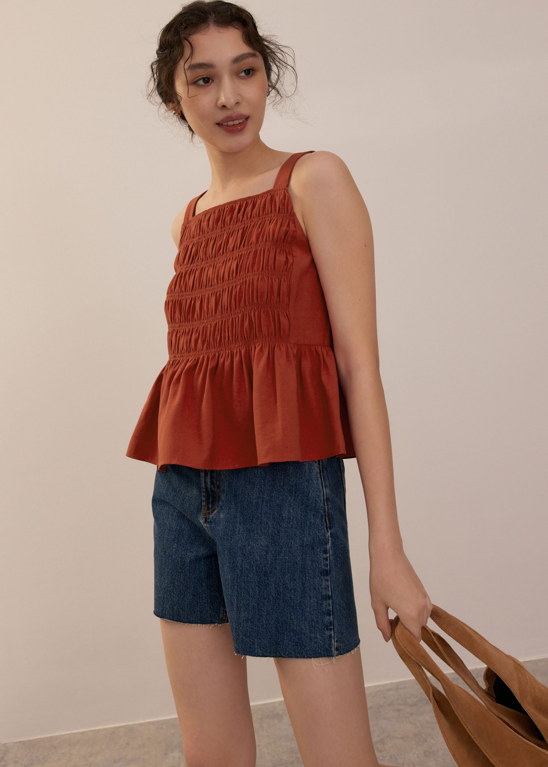 Square Neck Peplum Top - Image 17