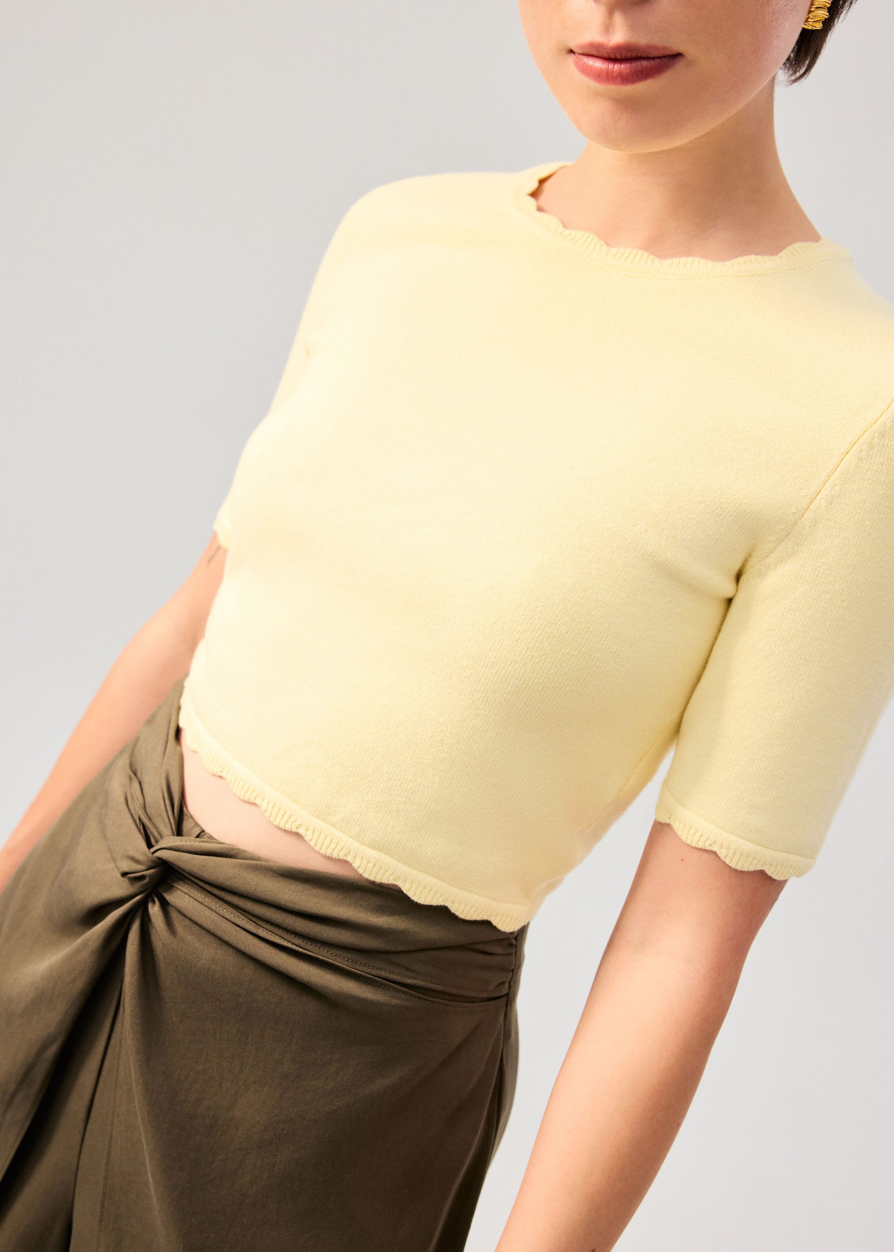 Raisa Knit Scallop Edge Crop Top - Image 26