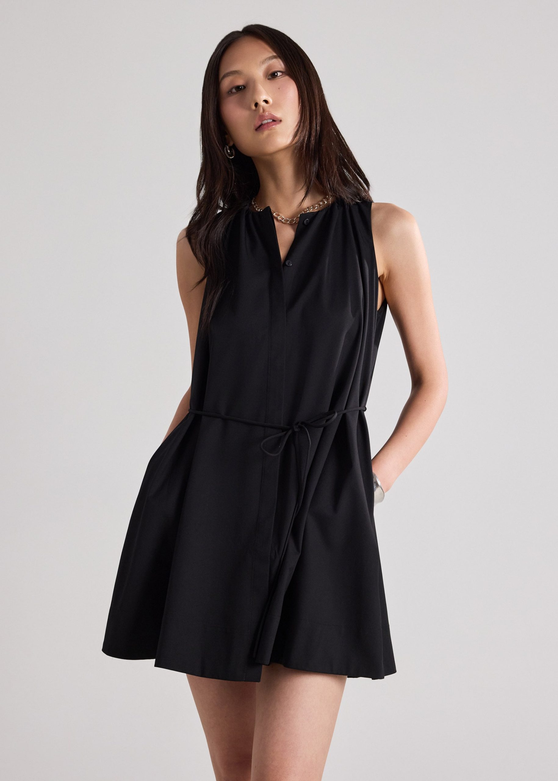 Poplin Ruched Dress - Image 2