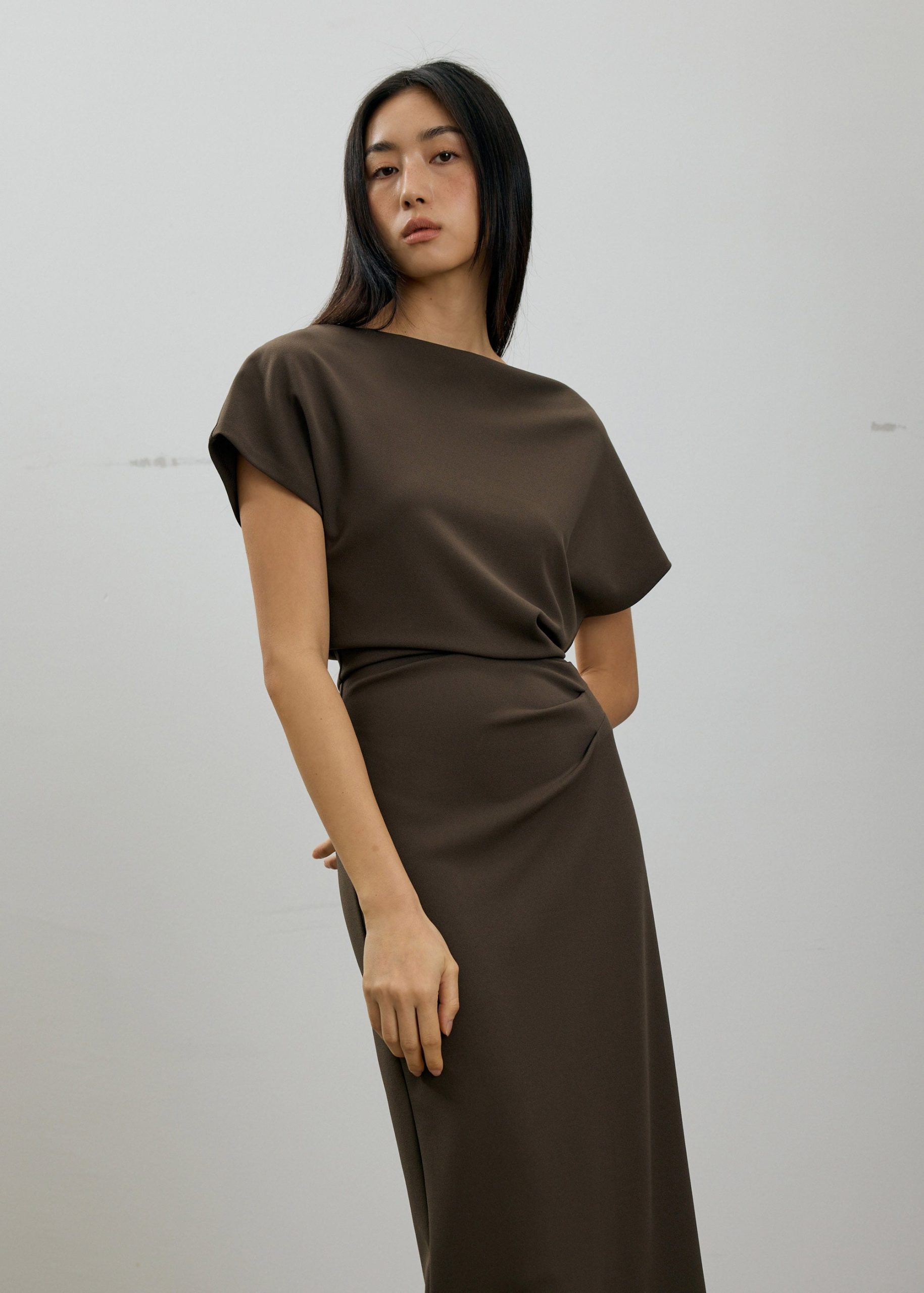 Amala Multi-way Drape Midi Dress - Image 12