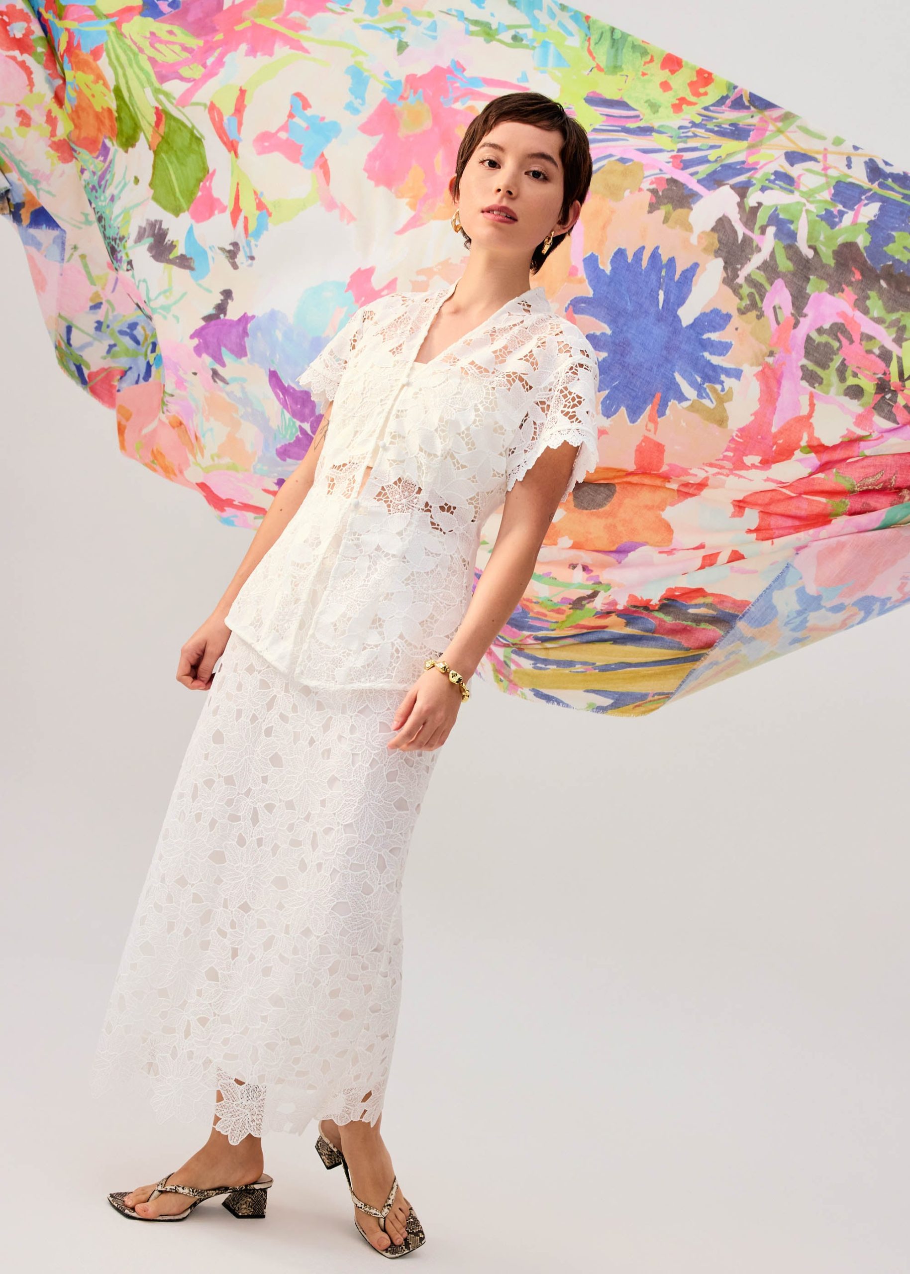 Floral Lace Kebaya Top