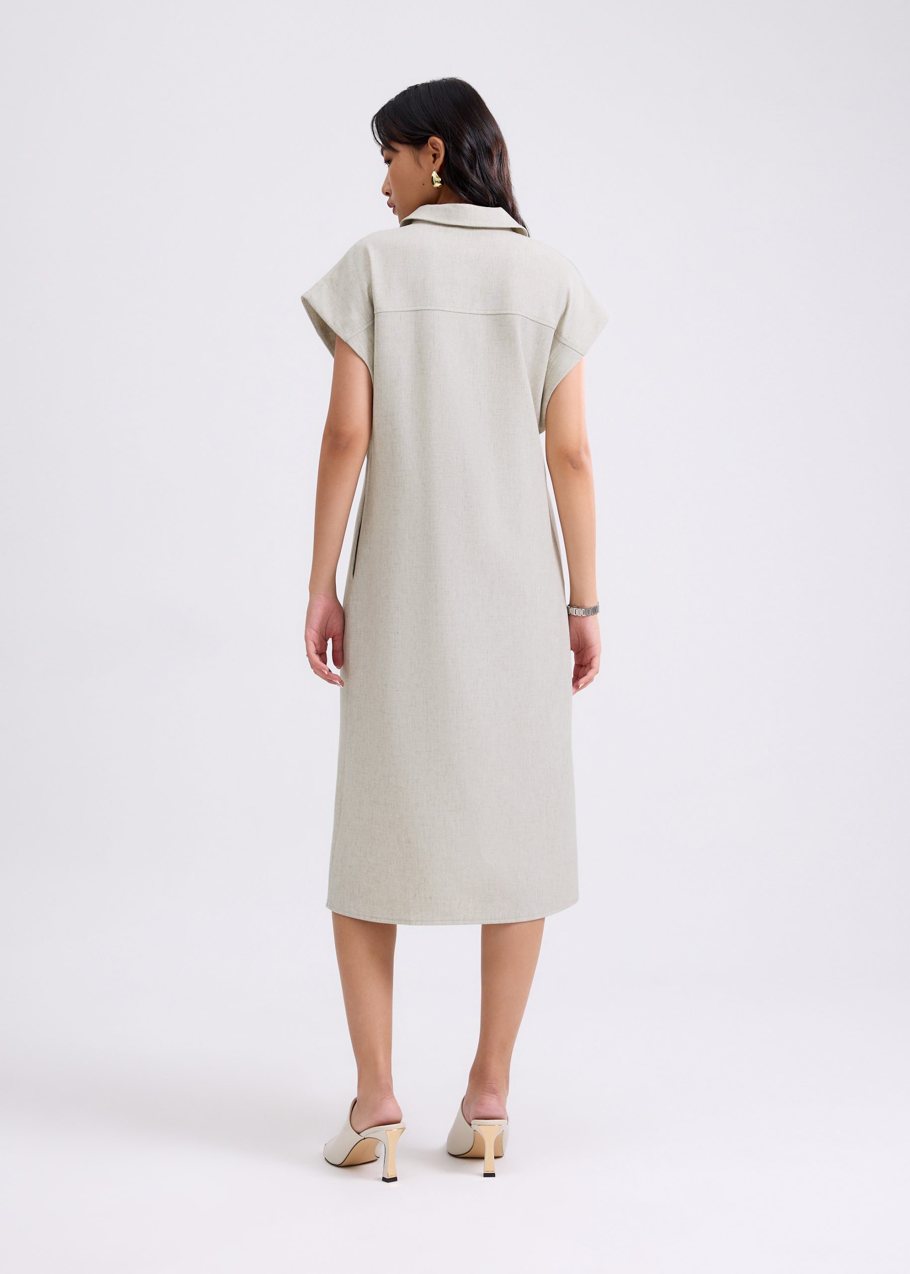Lian Button Down Column Midaxi Dress - Image 13