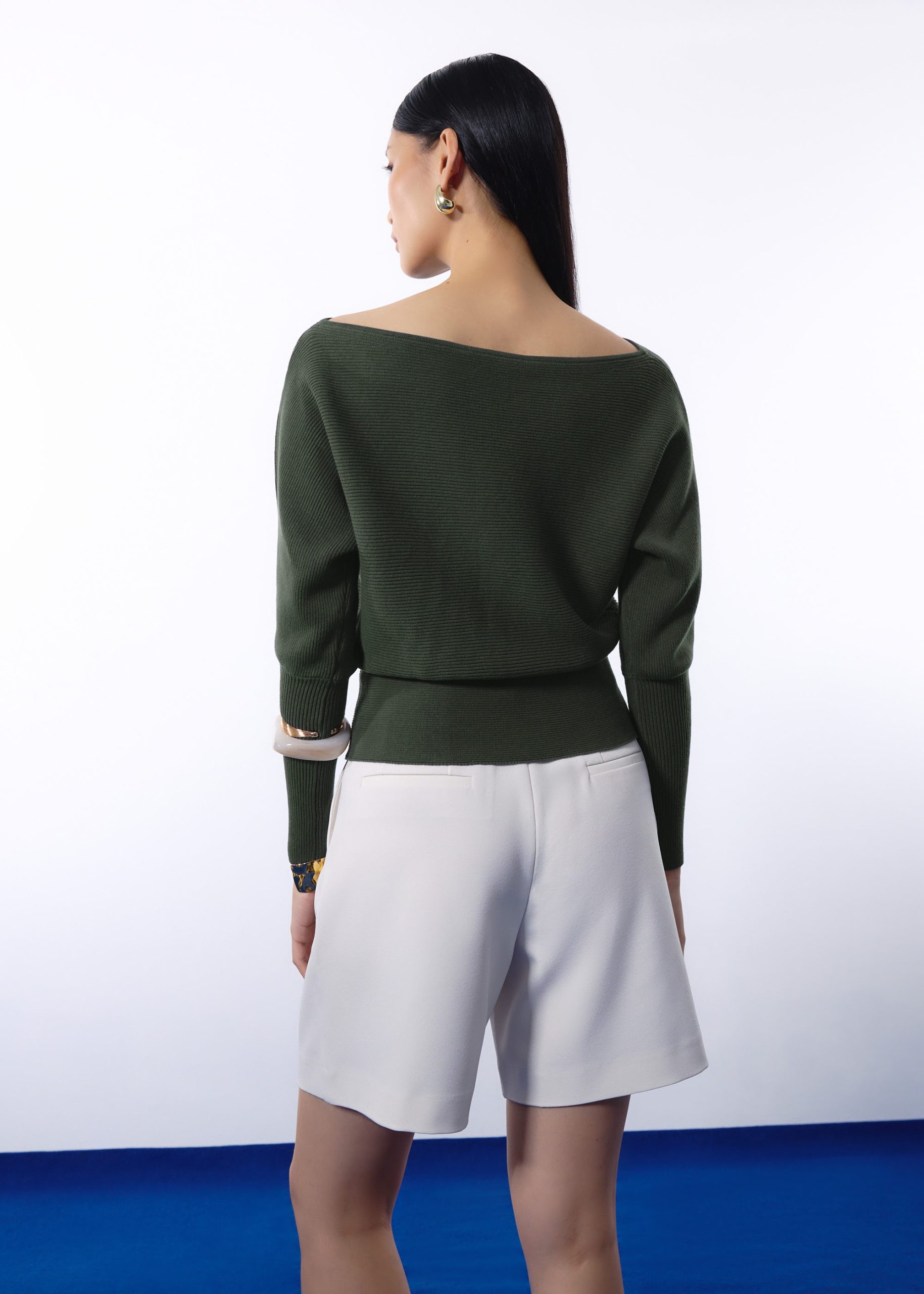 Knit Asymmetric Puff Sleeve Top - Image 23