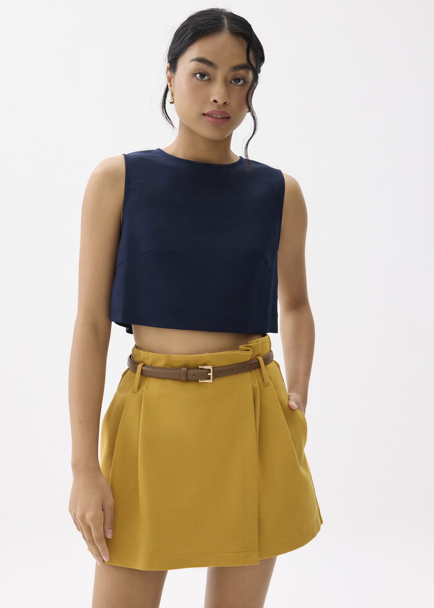 Belted A-line Skort - Image 15