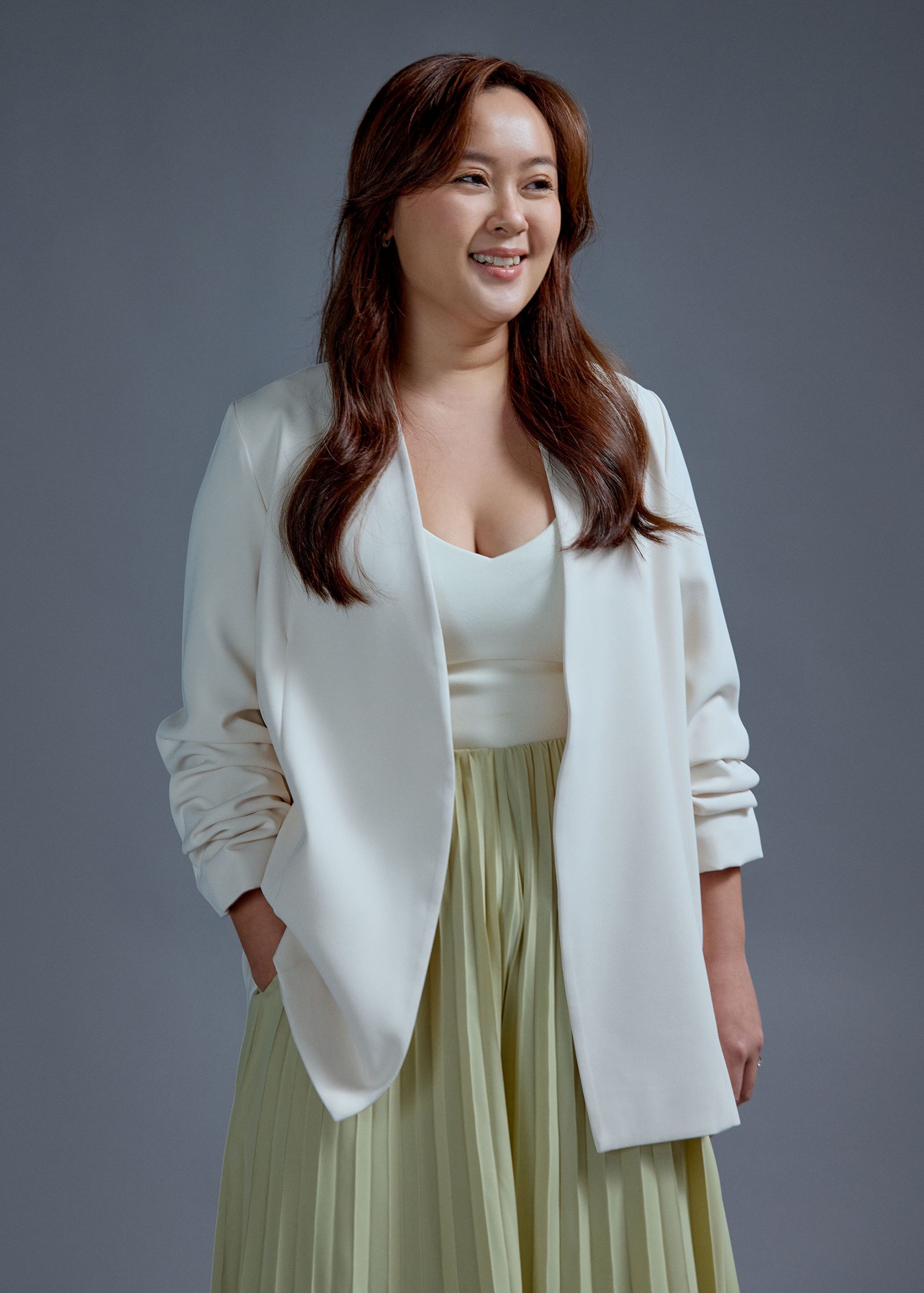 RuchedReady® Moira Belted Collarless Blazer - Image 10