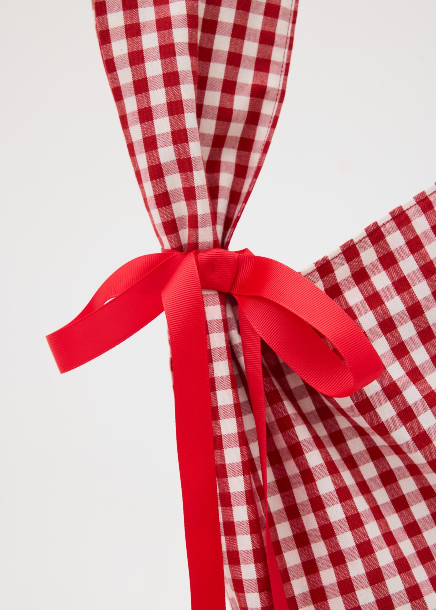 Reversible Gingham Small Tote Bag - Image 6