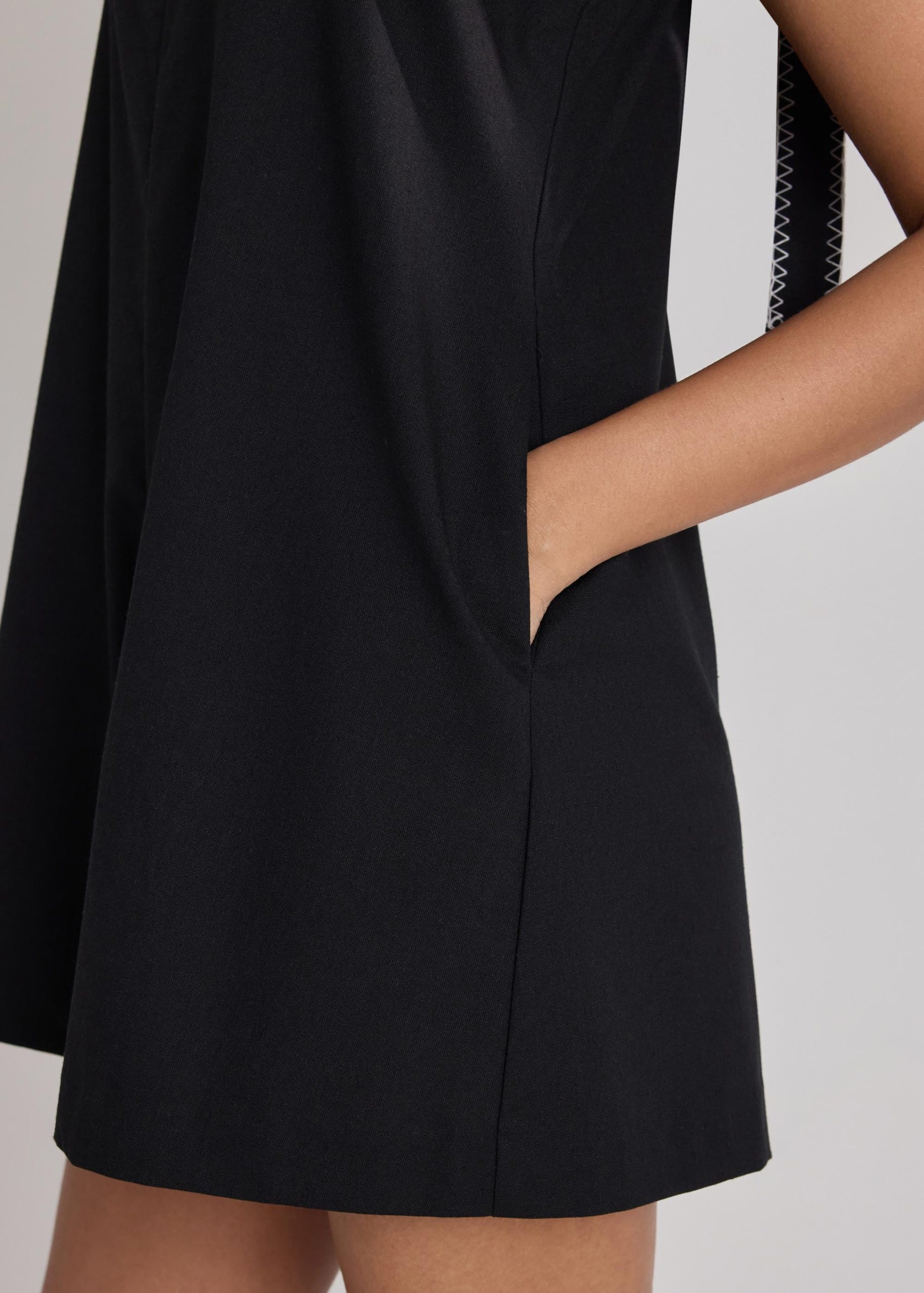 Blanket Stitch Shoulder Tie Romper - Image 6