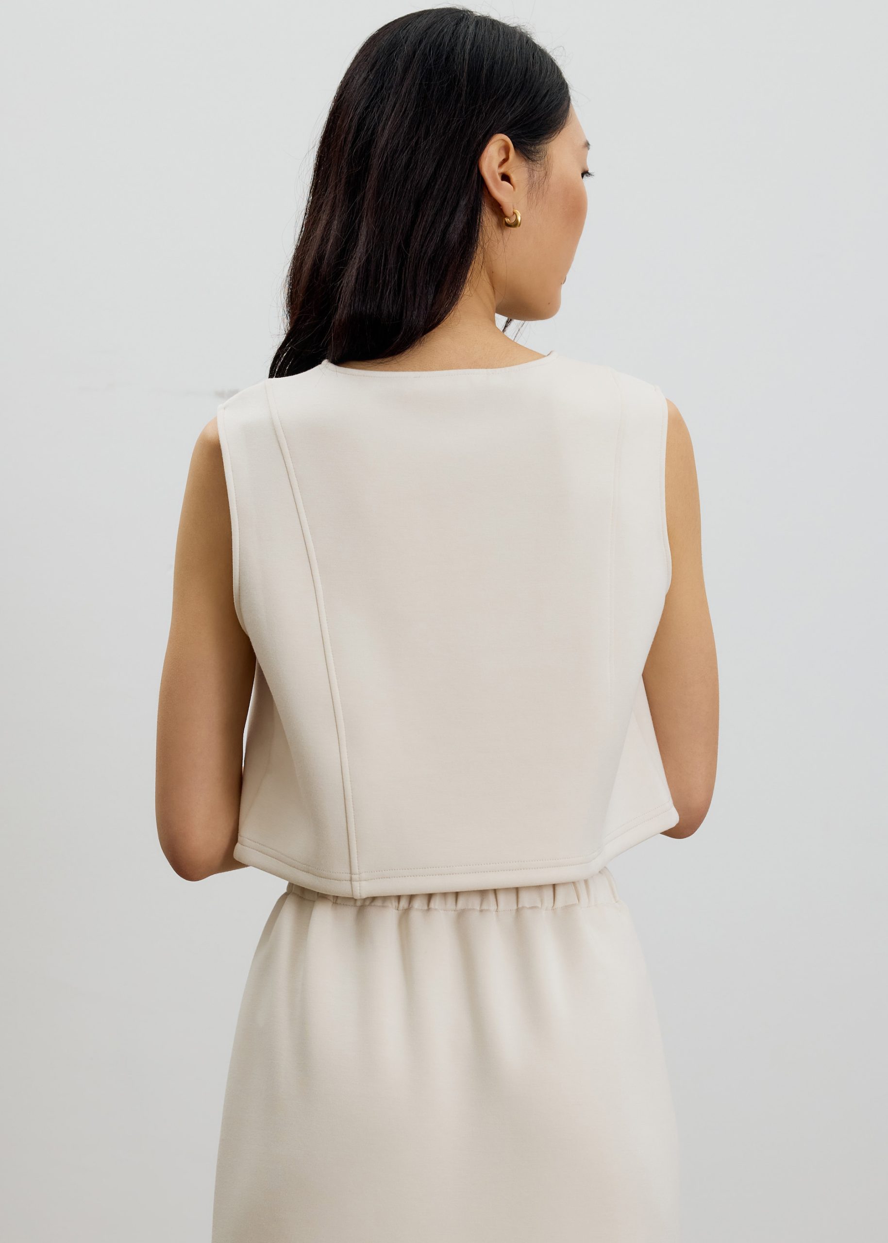 Relaxed Neoprene Crop Tee - Image 4