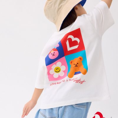 Love, Bonito | Wiggle Wiggle Kids' Oversized Graphic Tee in White
