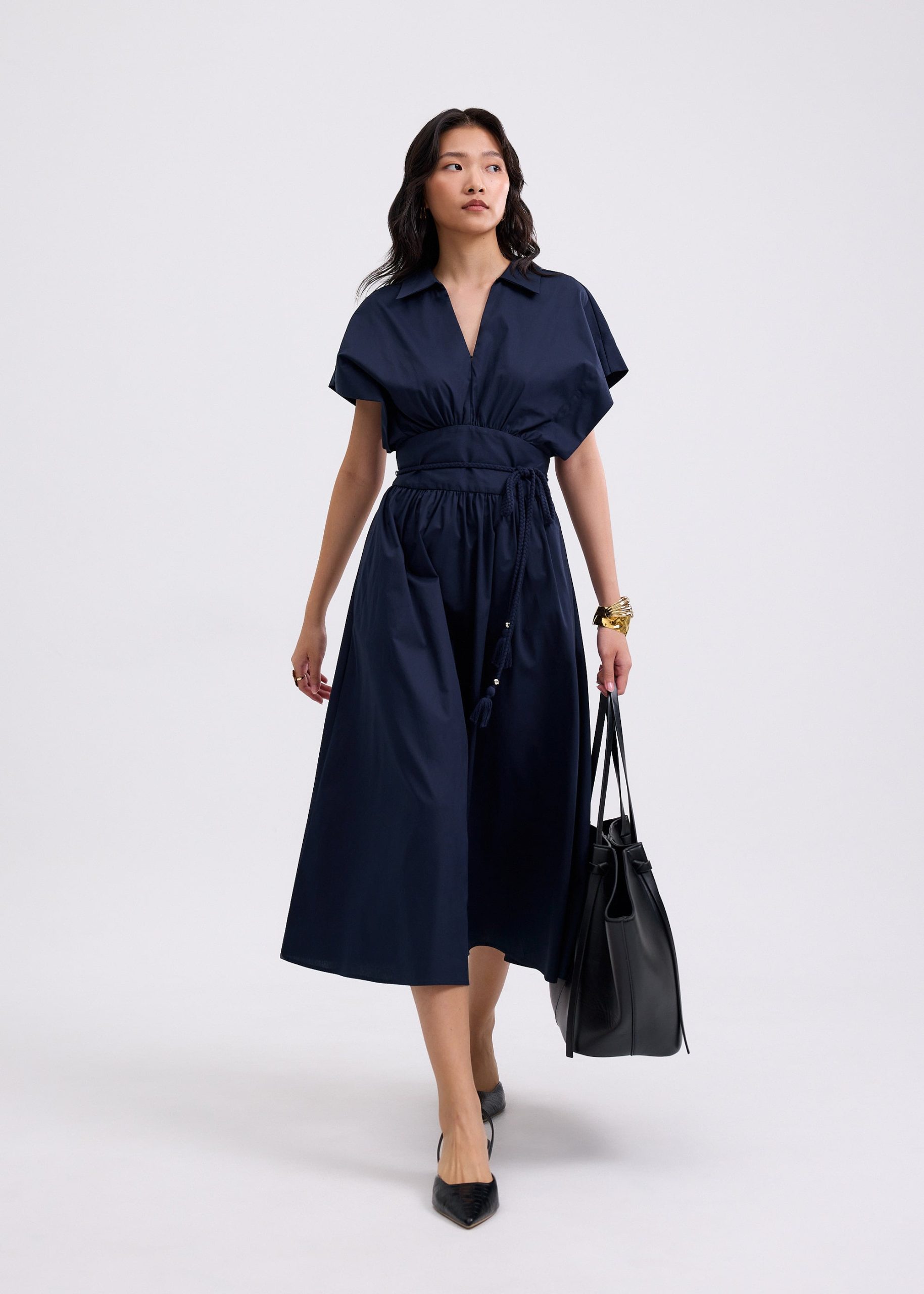 Dahlia Poplin Fit & Flare Midaxi Dress - Image 7