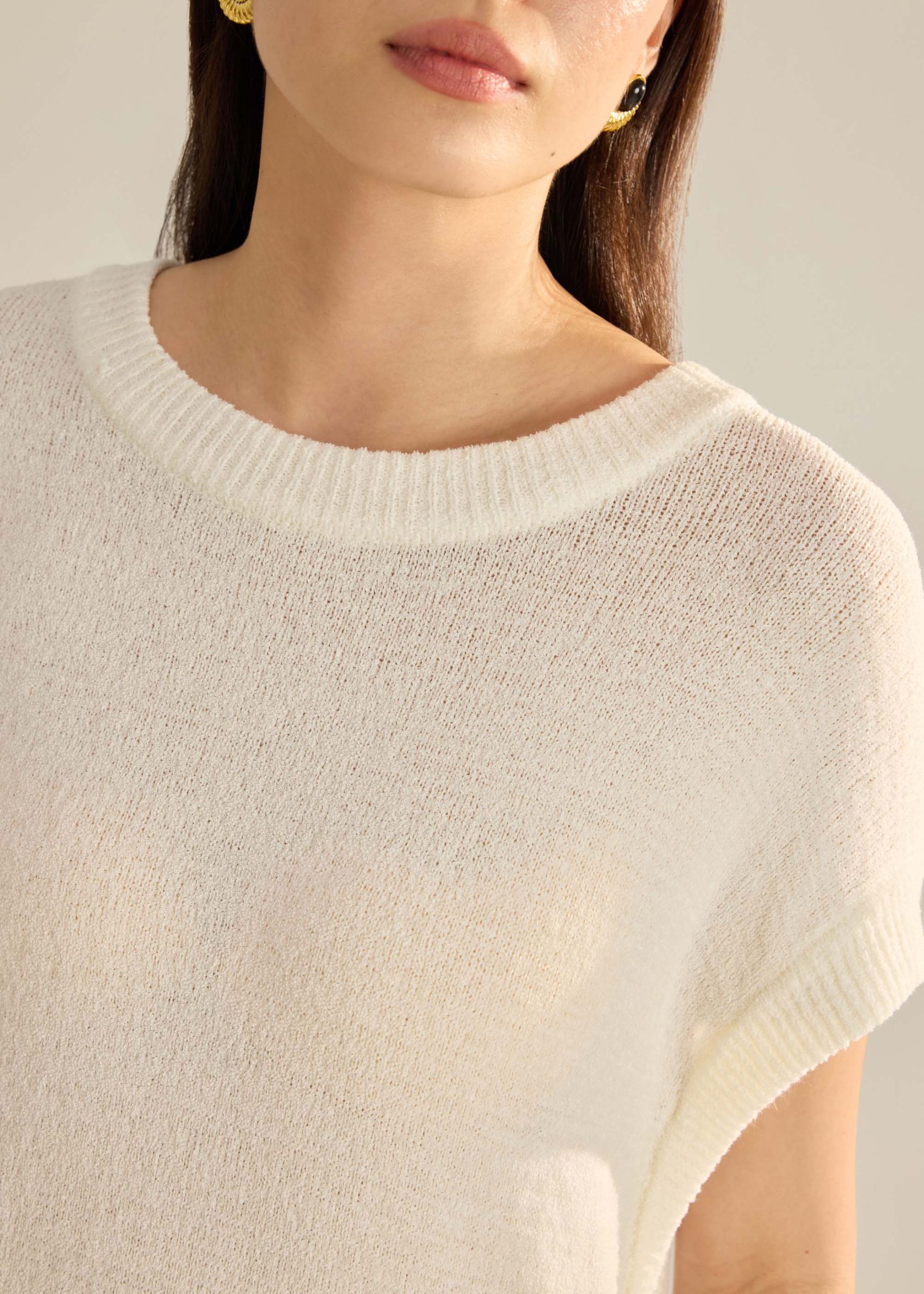 Knit Relaxed Round Neck Top - Image 16