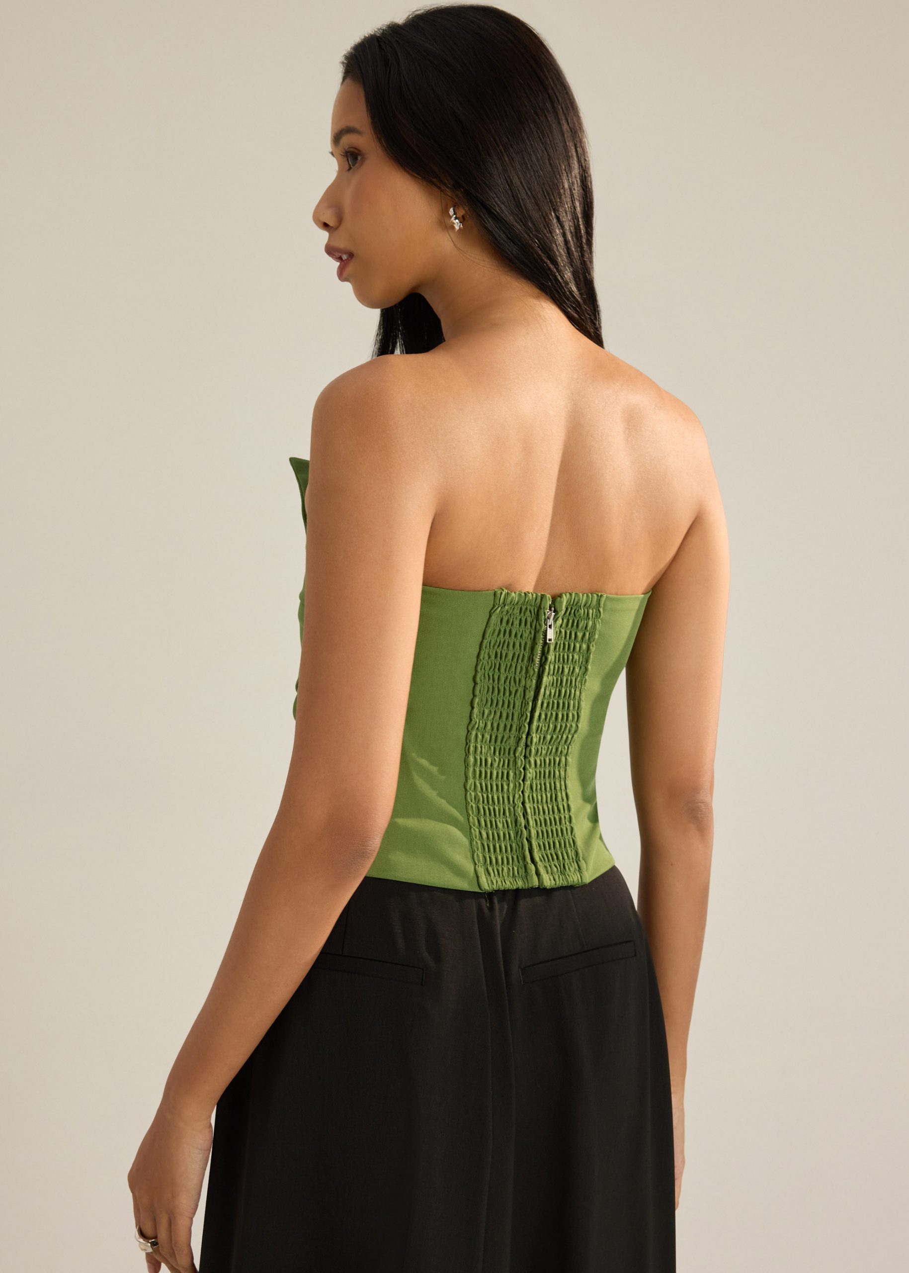 Sarita Asymmetric Pleated Tube Top - Image 29