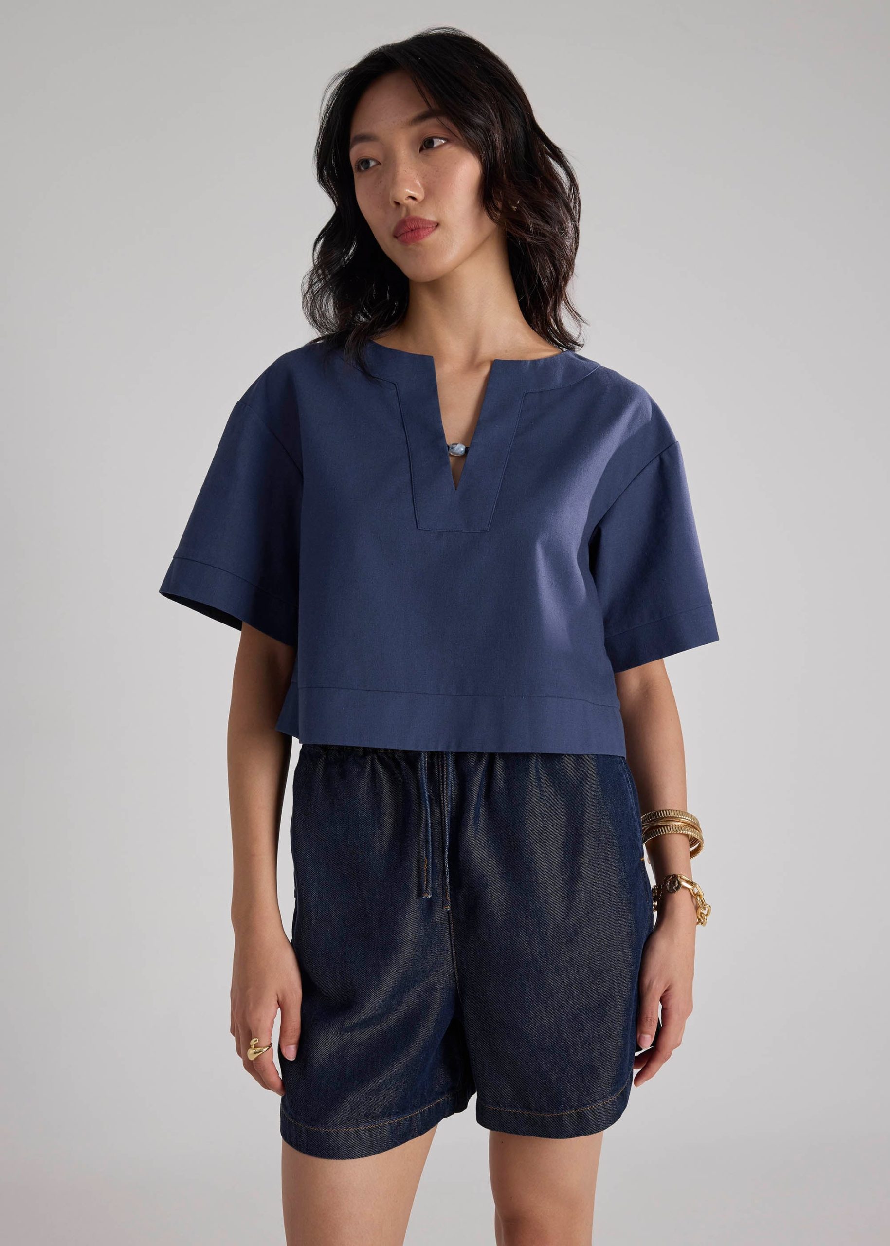 Coastal Bead Boxy Top
