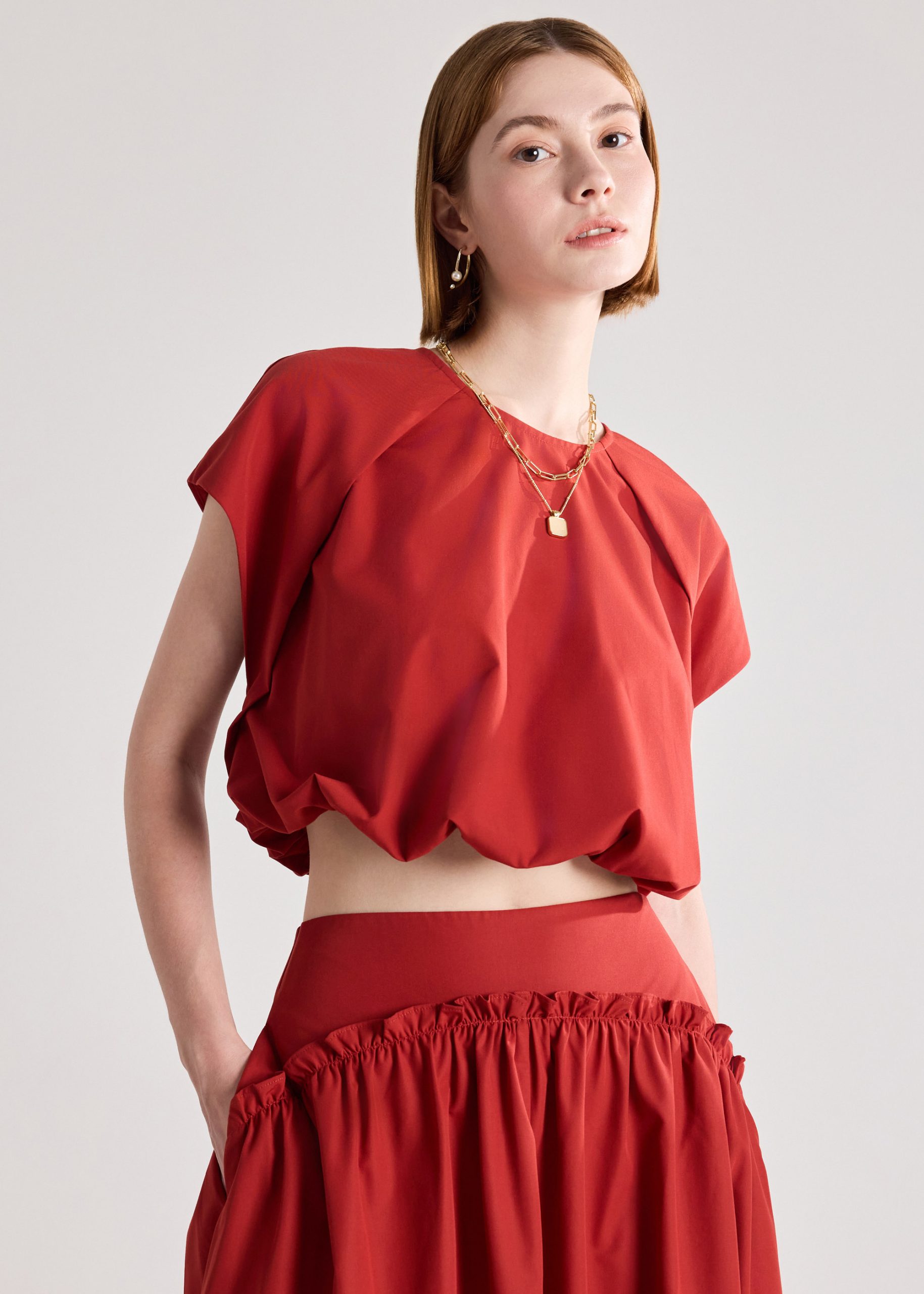 Poplin Balloon Crop Top - Image 10