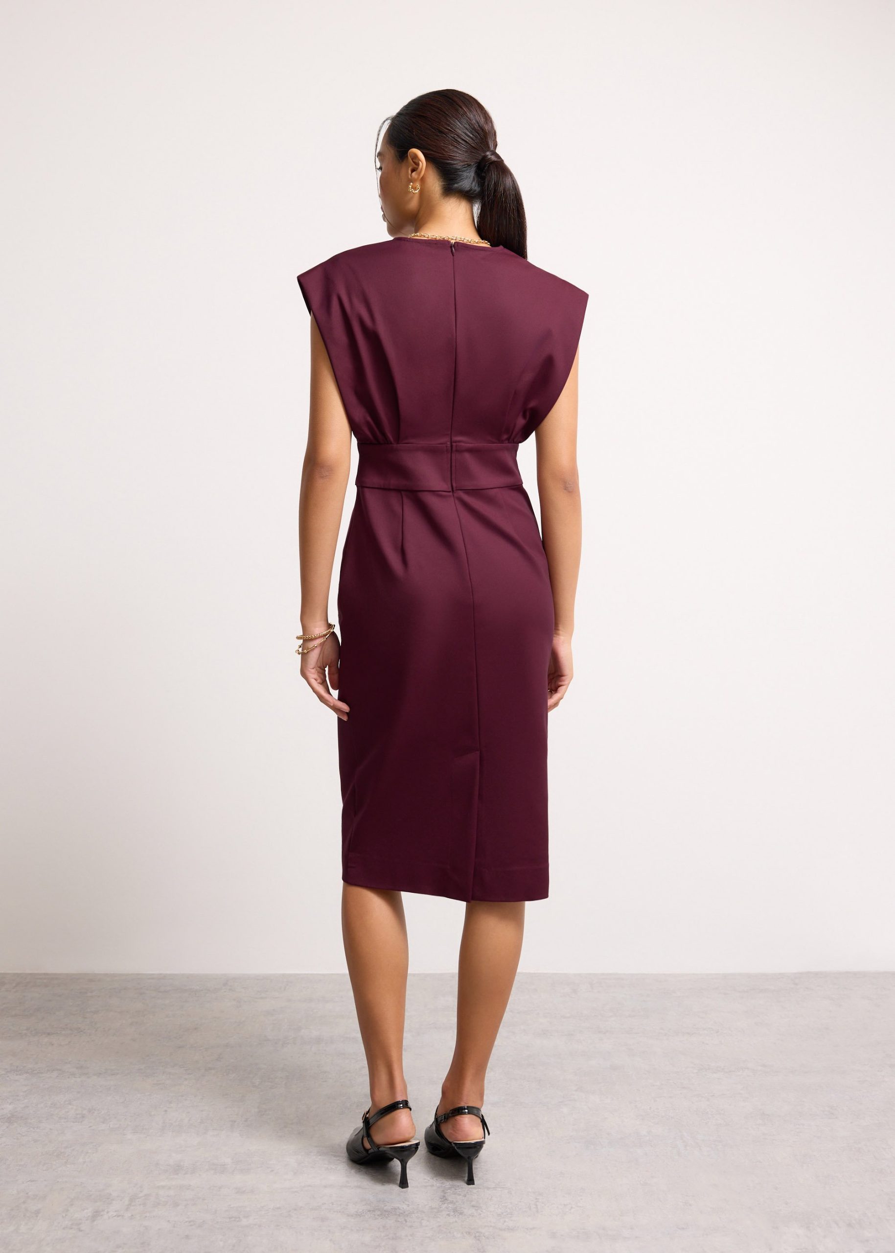 Kieun V-neck Column Midi Dress - Image 14