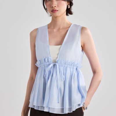 Georgette Peplum Top