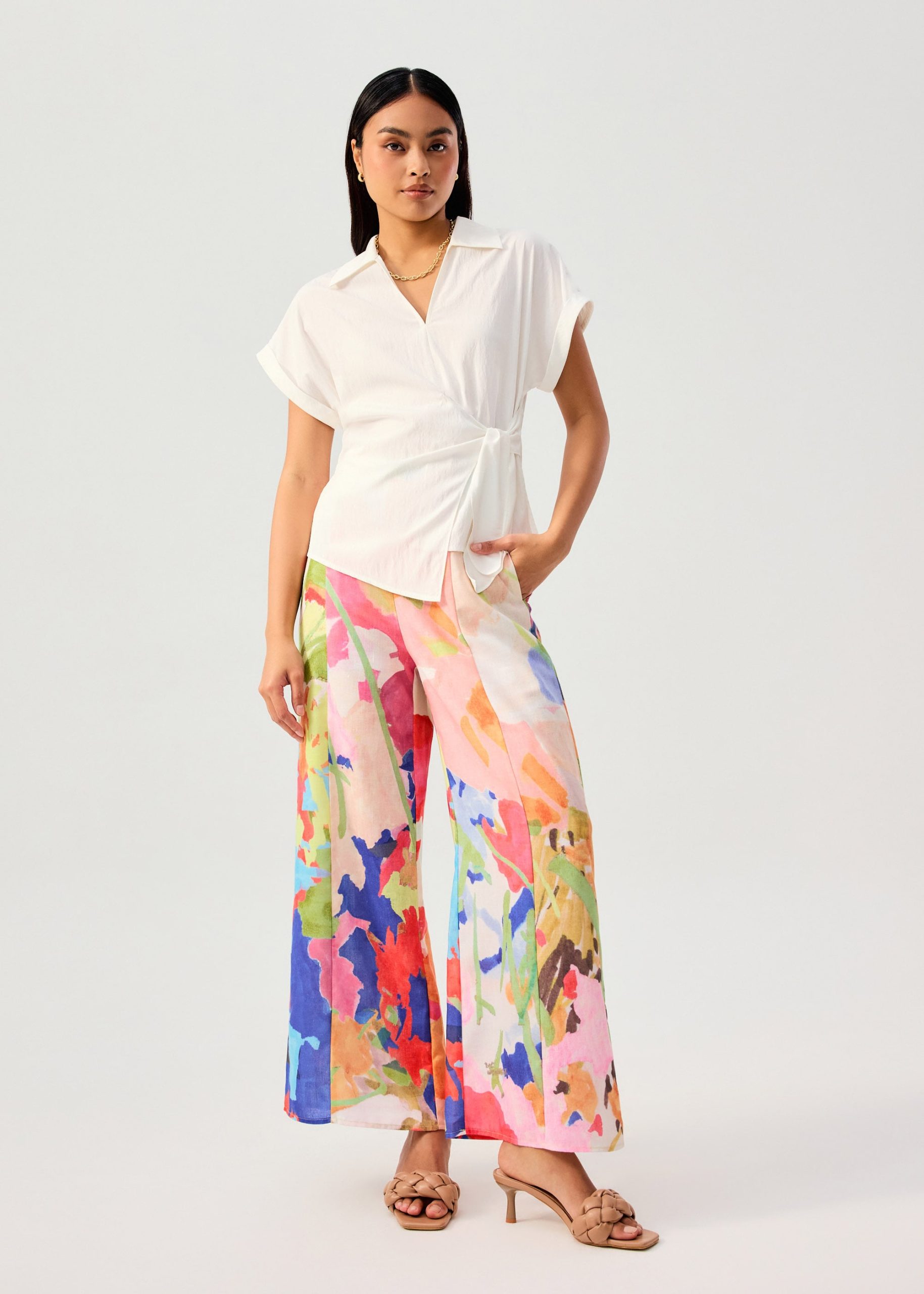 Kairi Front Wrap Collared Shirt