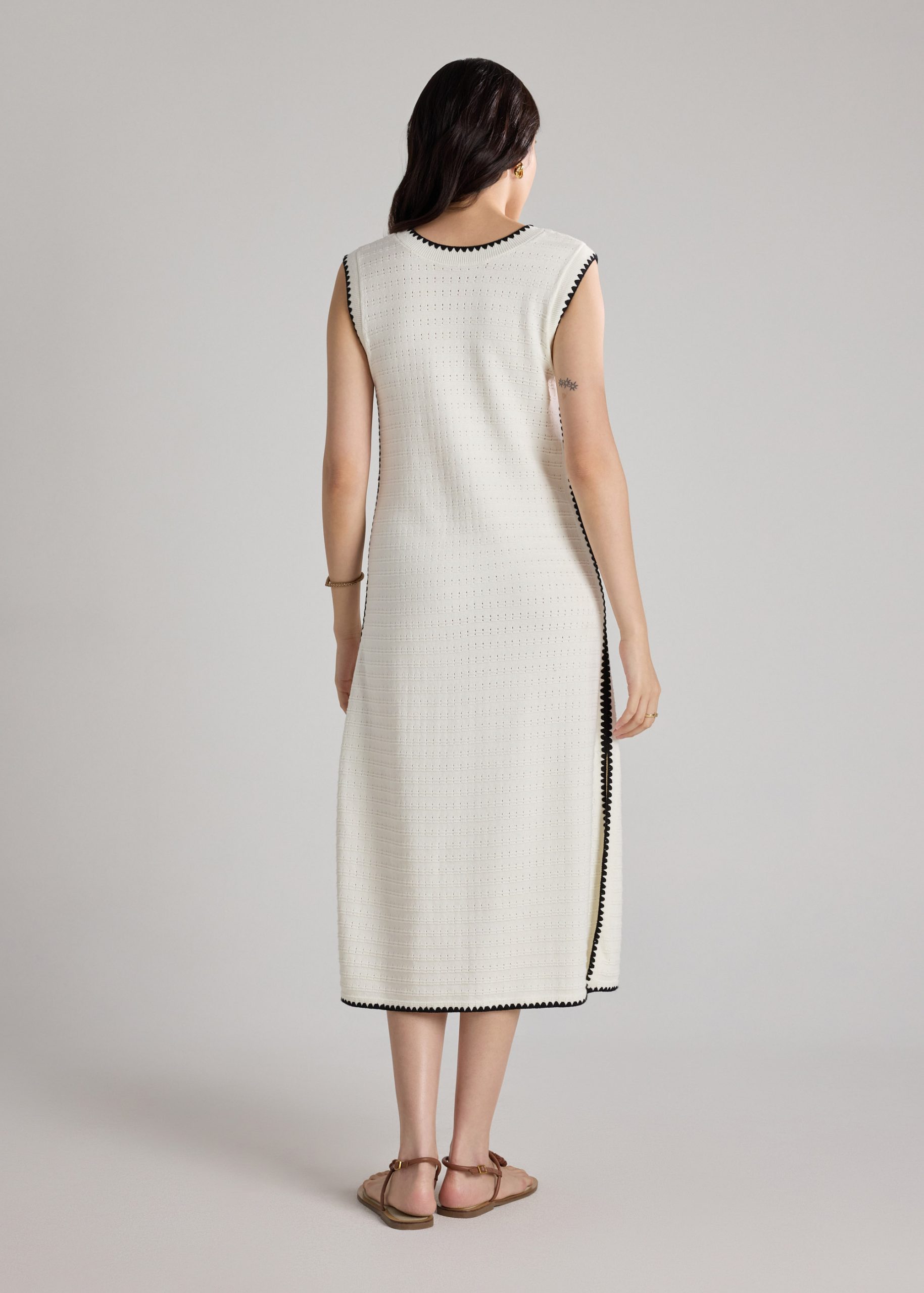 Multi-way Blanket Stitch Knit Dress - Image 3
