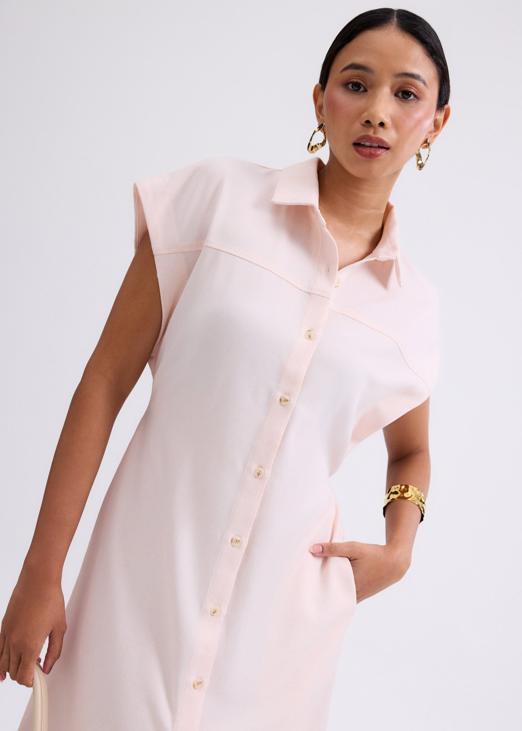Lian Button Down Column Midaxi Dress - Image 7
