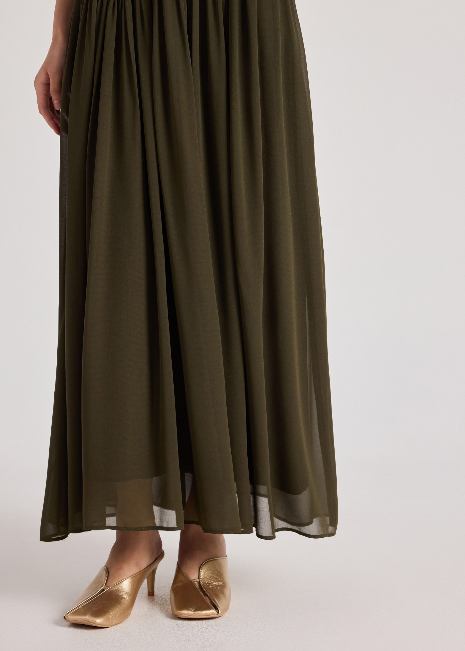Chiffon Pleated Dress - Image 5