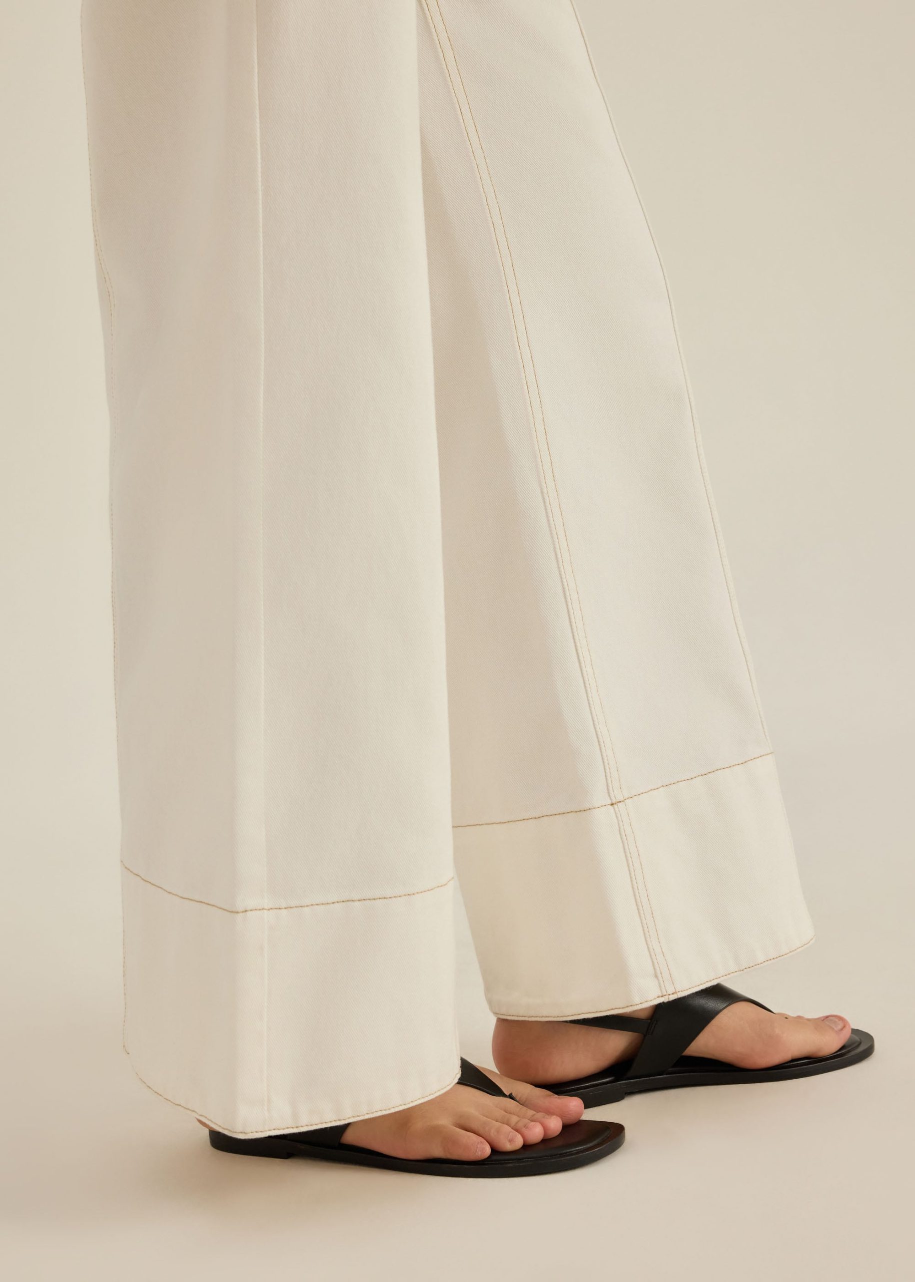 Leggy??Denim Panelled Wide Leg Jeans - Image 5