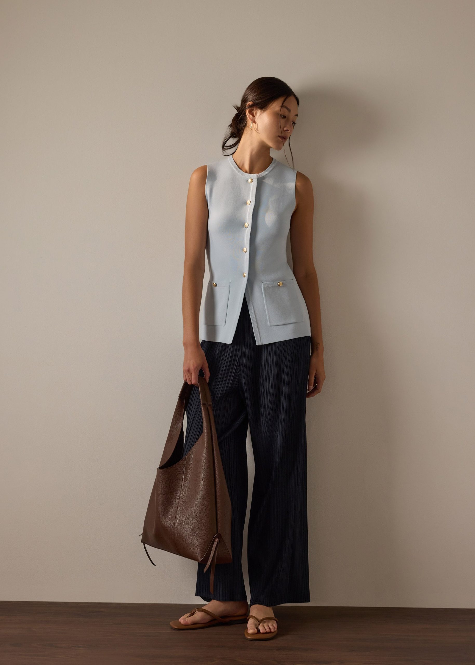 Ayami Knit Fitted Vest - Image 14