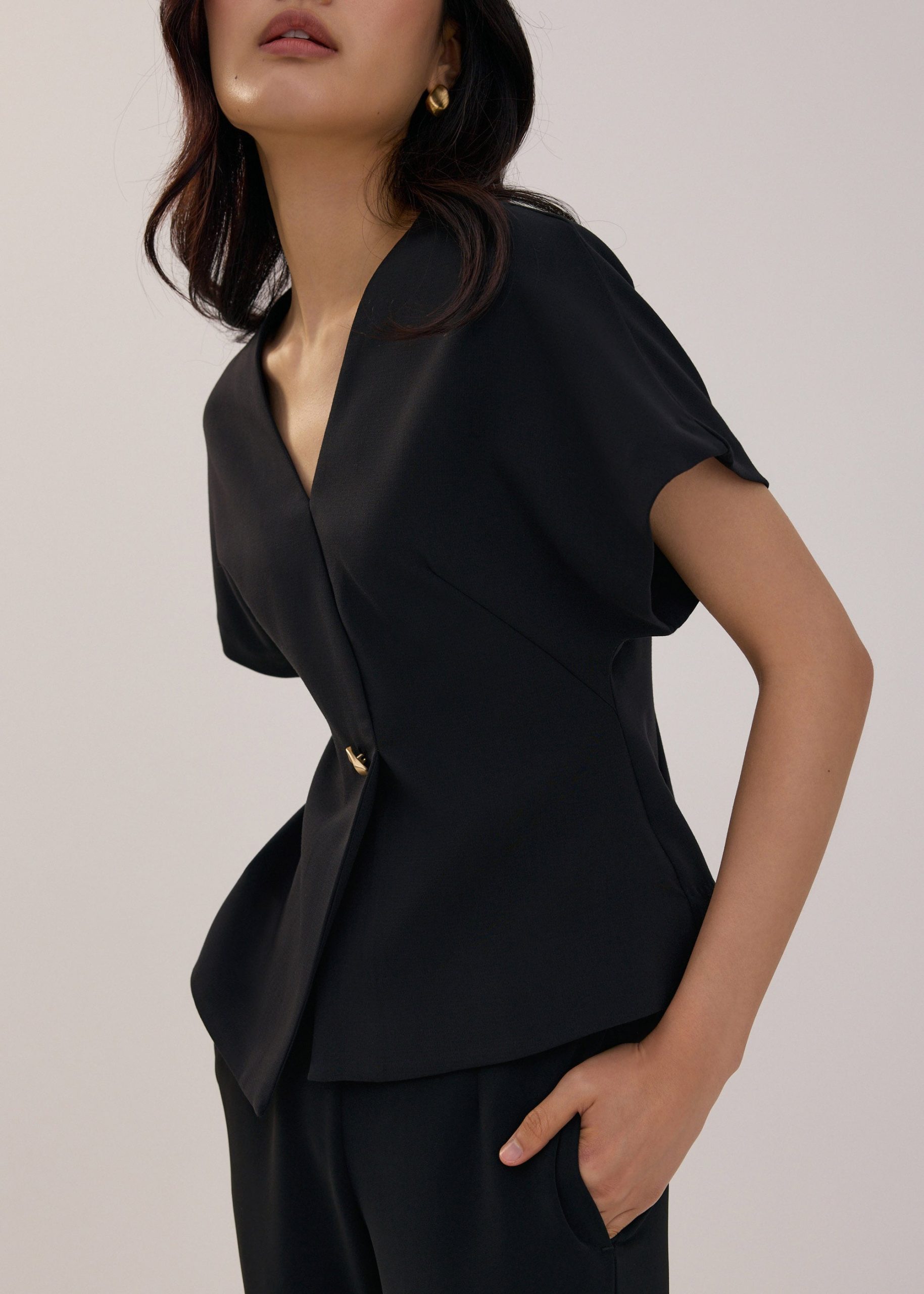 V-neck Batwing Top