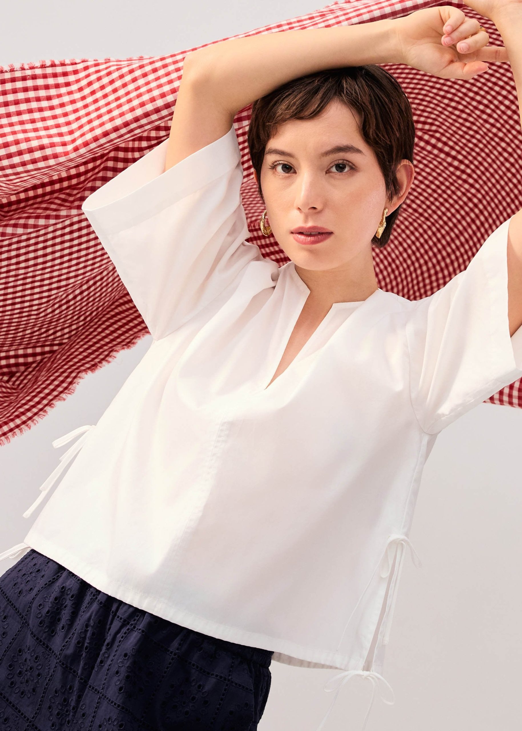Shay Cotton Notch Boxy Top
