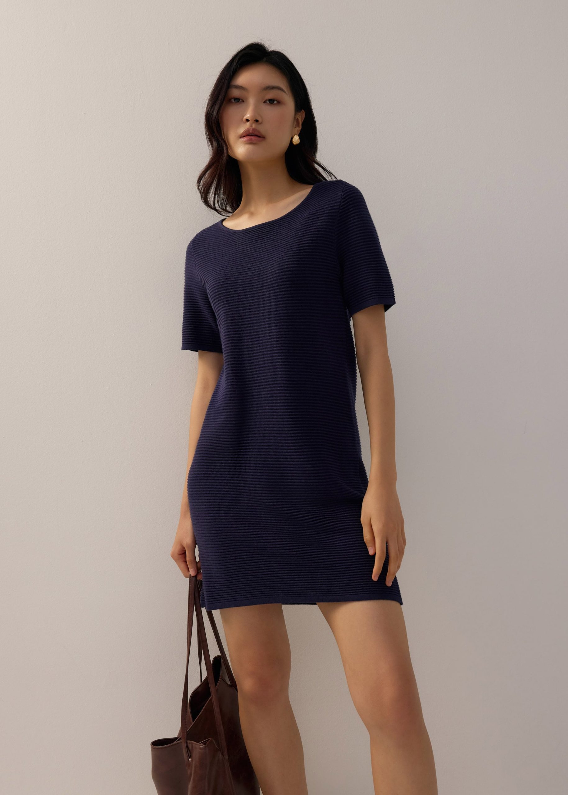 Scoop Neck Shift Mini Dress - Image 6