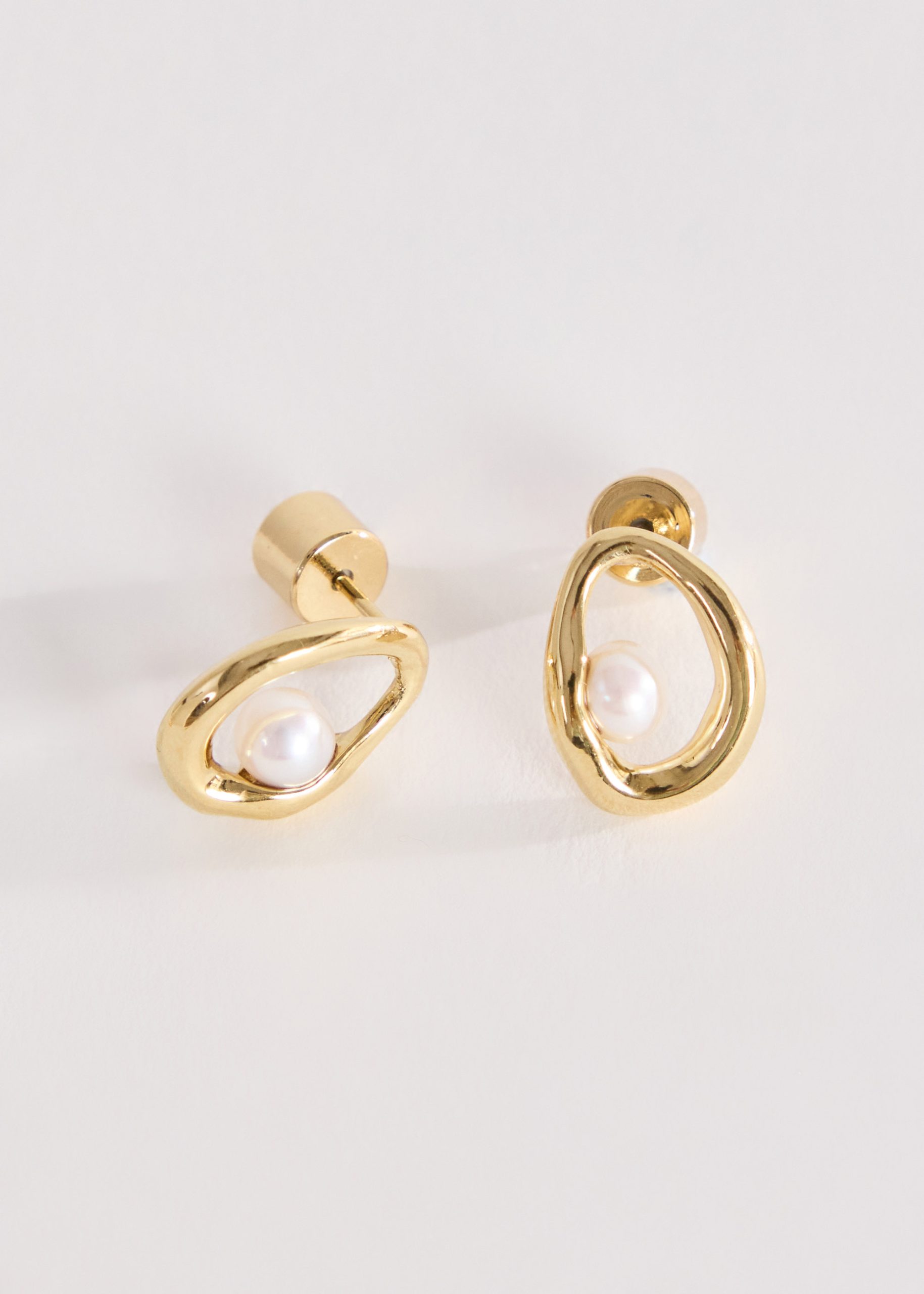 14K Gold Plated Chunky Earrings Set - Image 4
