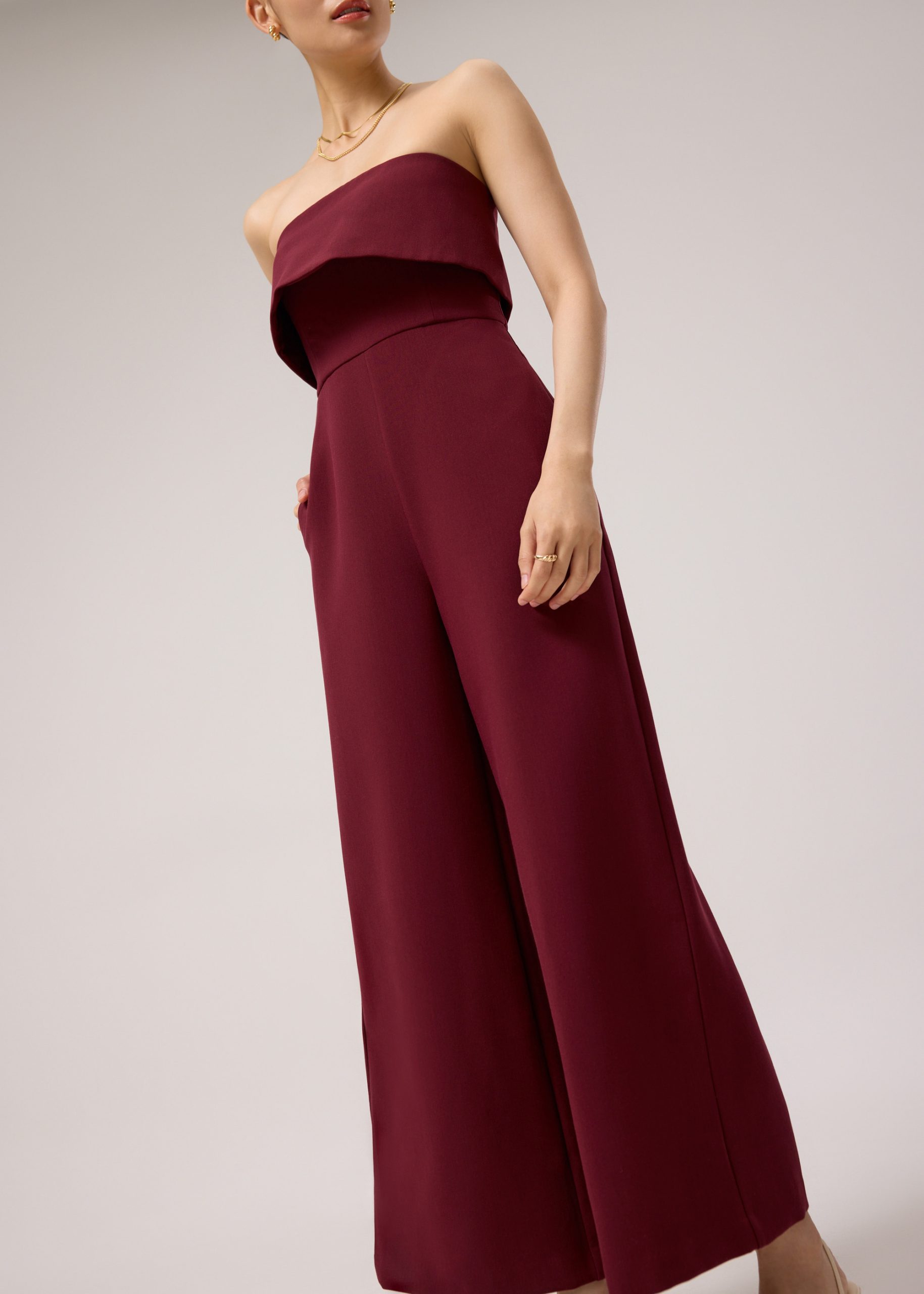 Ponte Tube High Rise Wide Leg Jumpsuit - Image 16