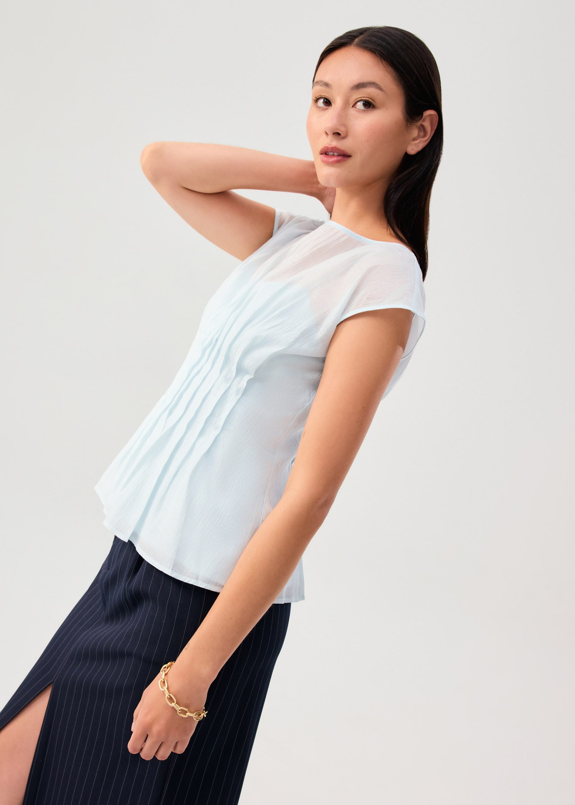 Camille Pintuck Boat Neck Top - Image 10