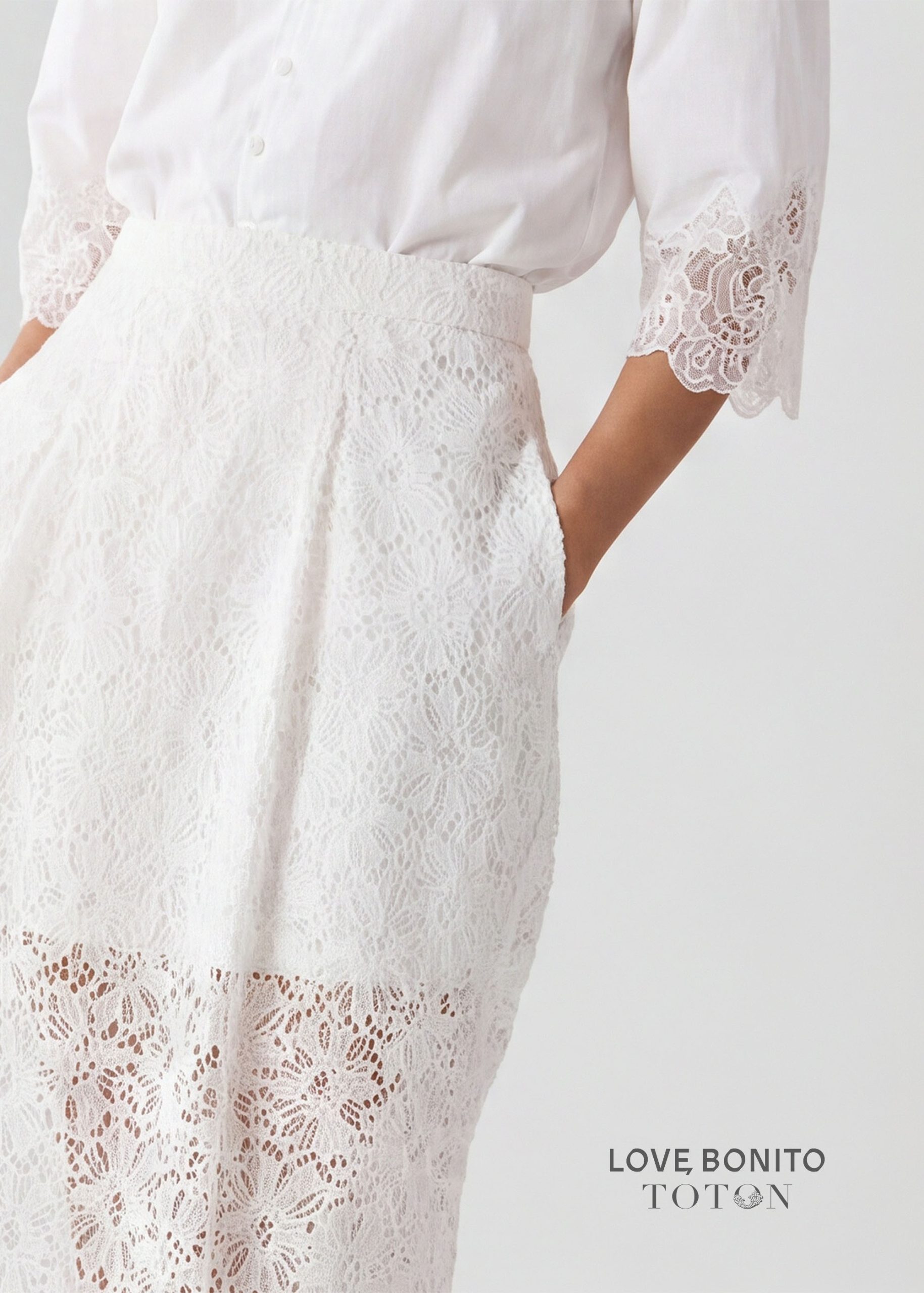 Love, Bonito x TOTON Lace Cocoon Skirt - Image 13