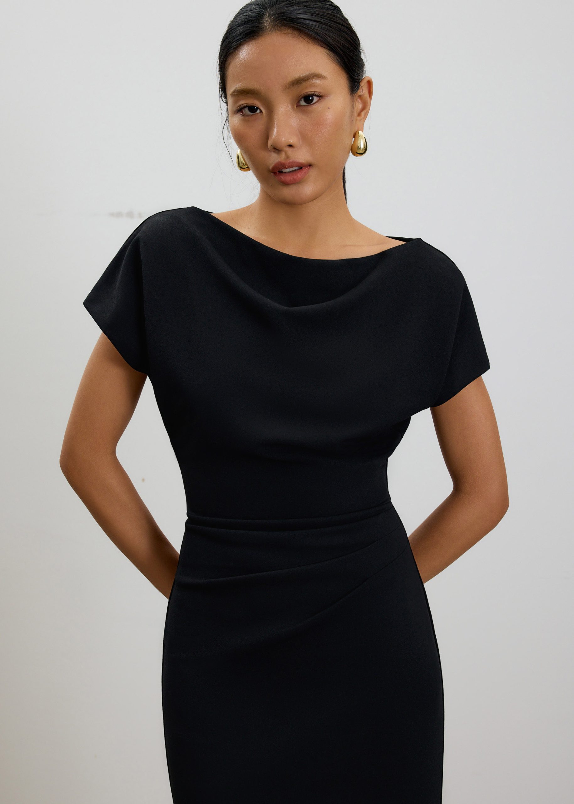 Amala Multi-way Drape Midi Dress - Image 4